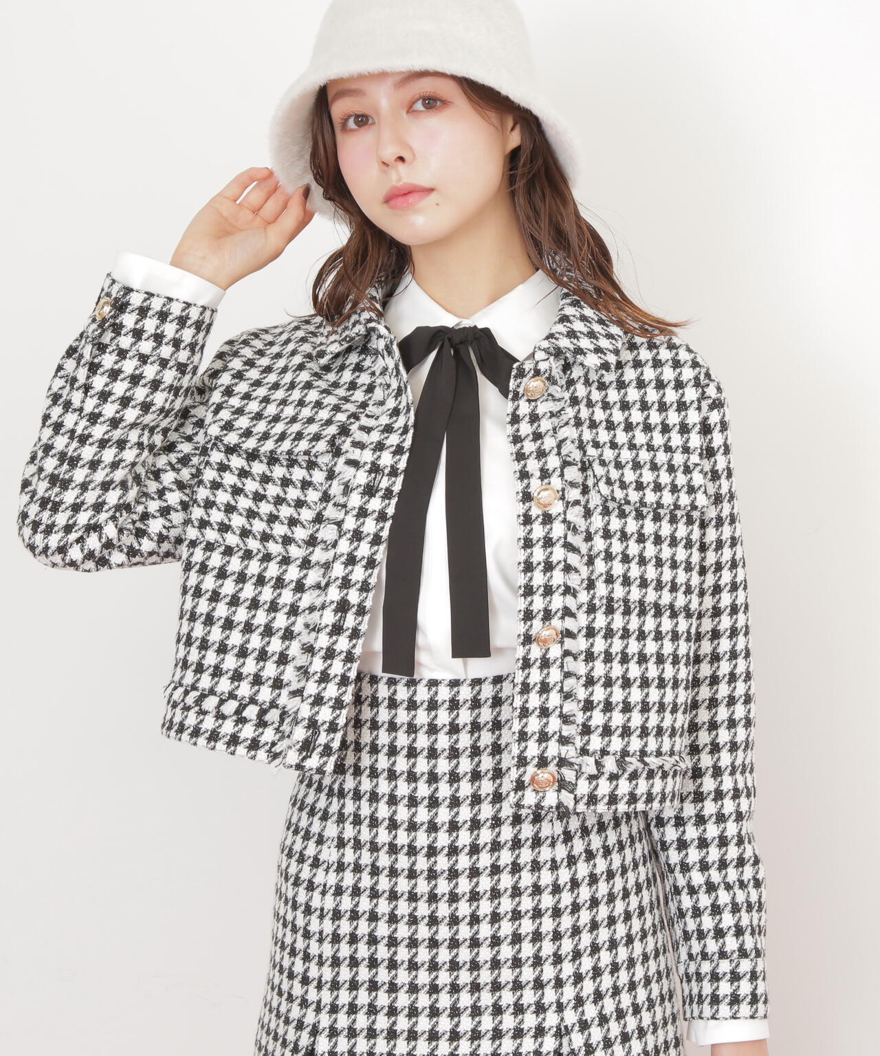 未使用タグ付 JILL STUART ジルスチュアート ジャケット ツイード JILLSTUART - 新品 タグ付き ジルスチュアート ツイード