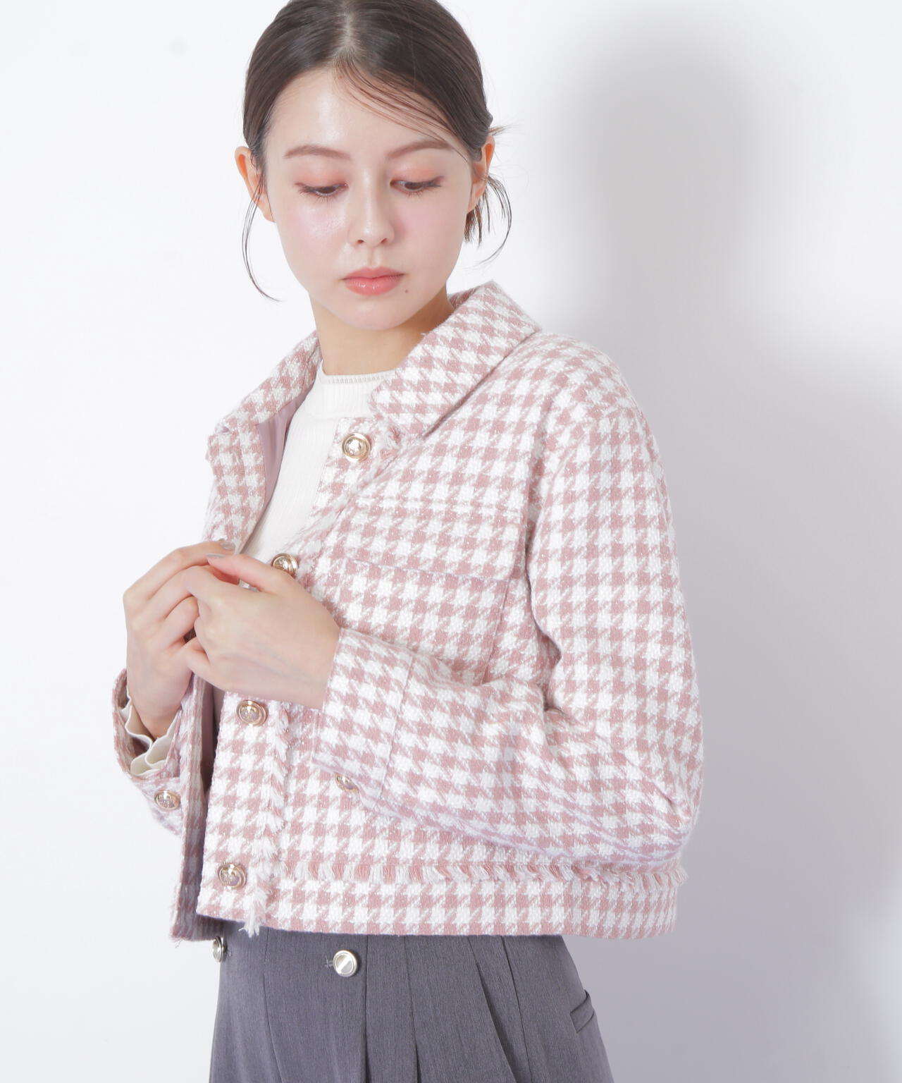 千鳥ツイードジャケット