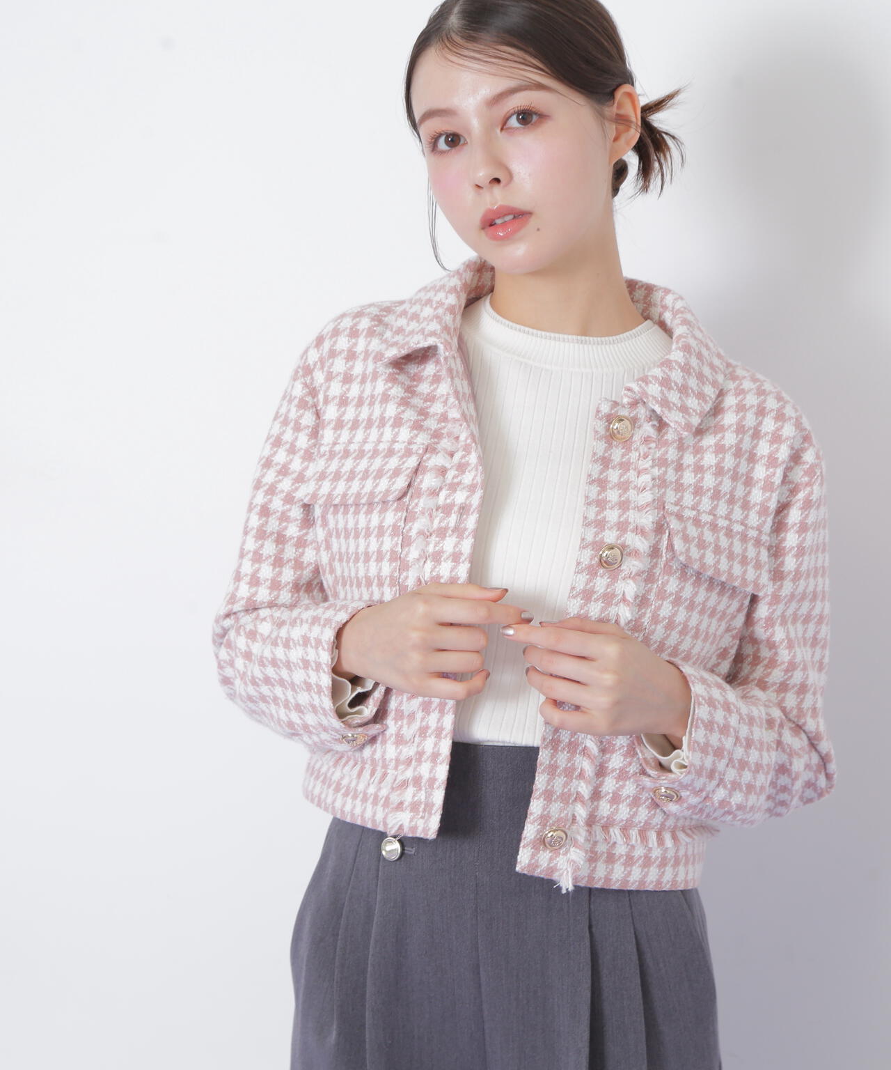 未使用タグ付 JILL STUART ジルスチュアート ジャケット ツイード 千鳥ツイードジャケット | JILL by JILL STUART（ジル バイ ジル