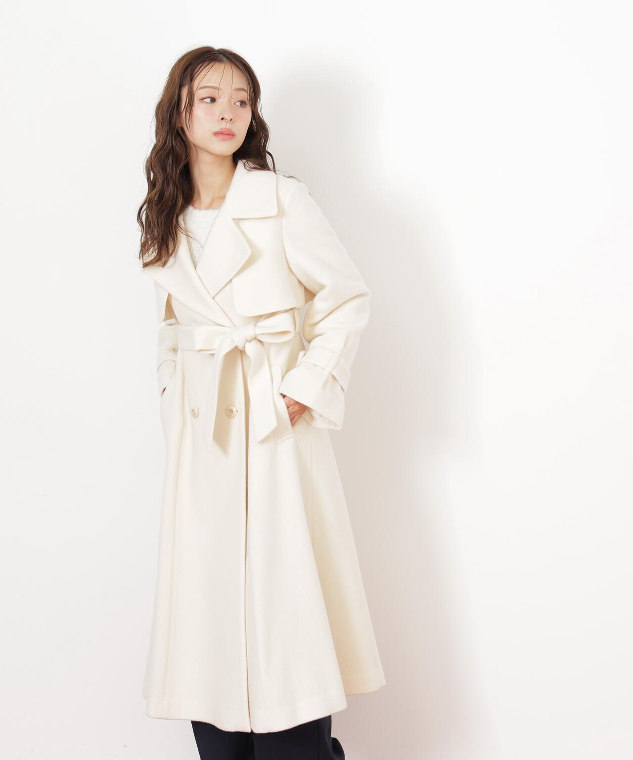 ウールレディトレンチコート