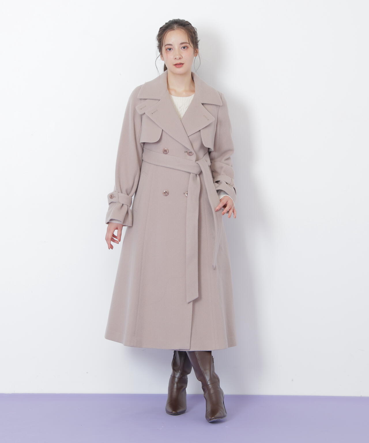 ウールレディトレンチコート