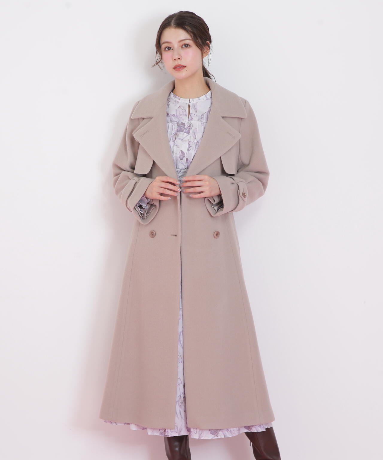 ウールレディトレンチコート