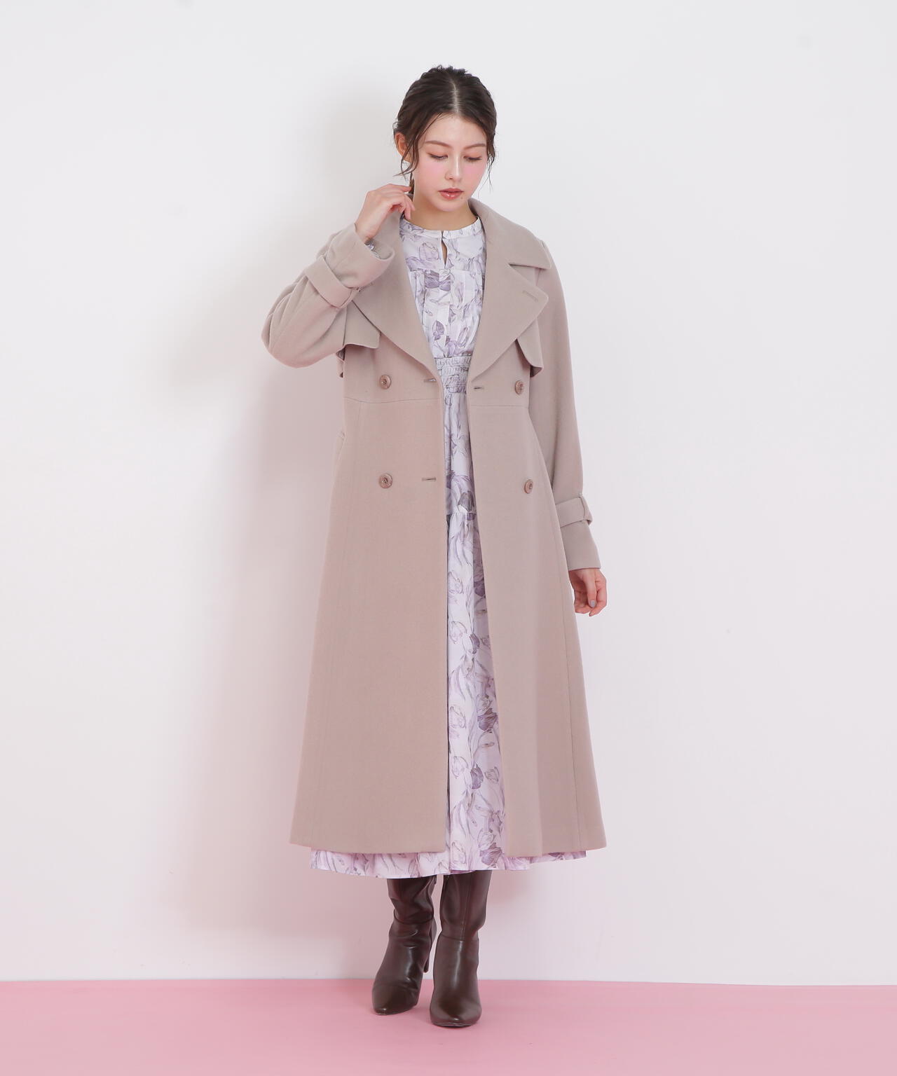 ウールレディトレンチコート