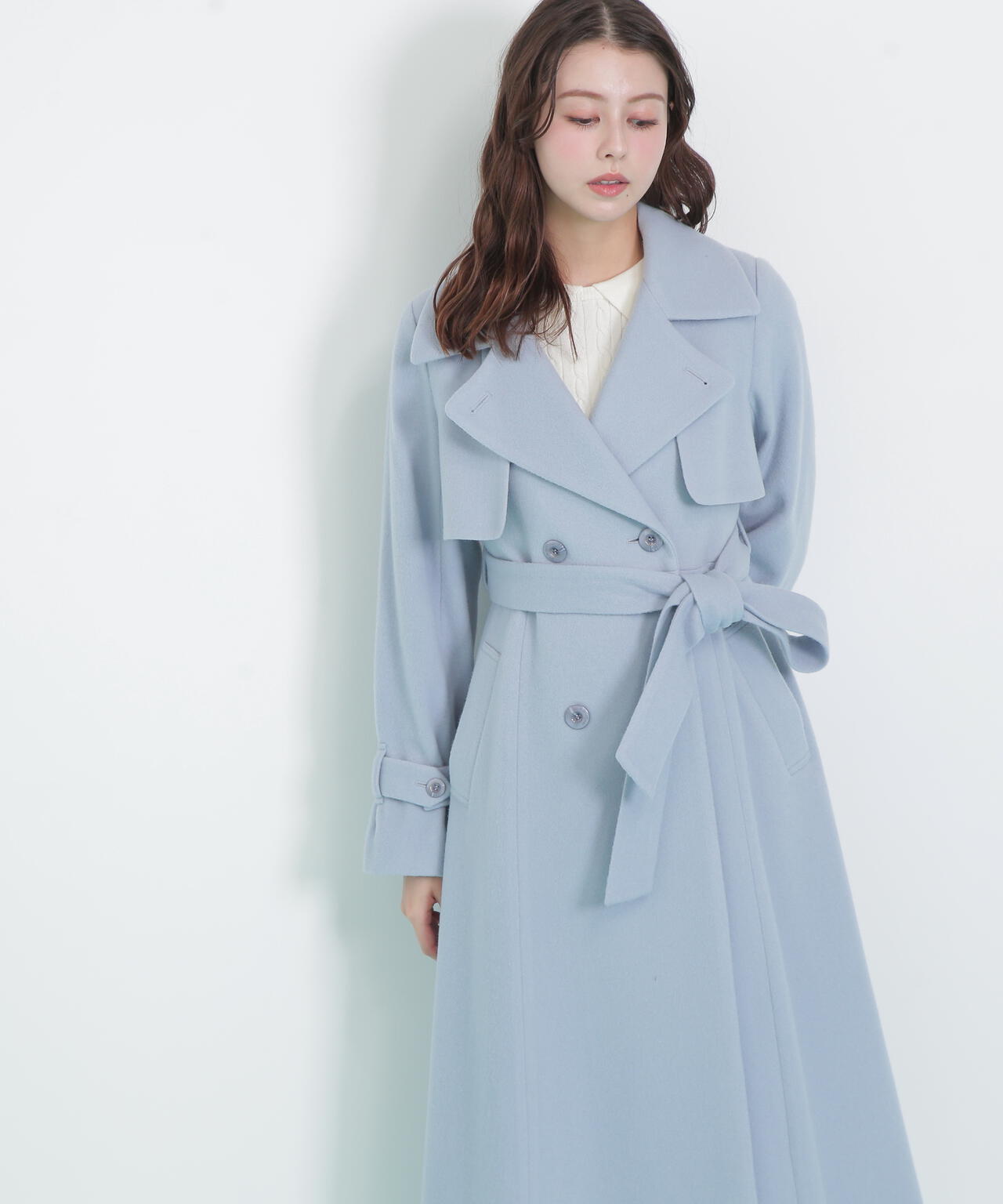 ウールレディトレンチコート