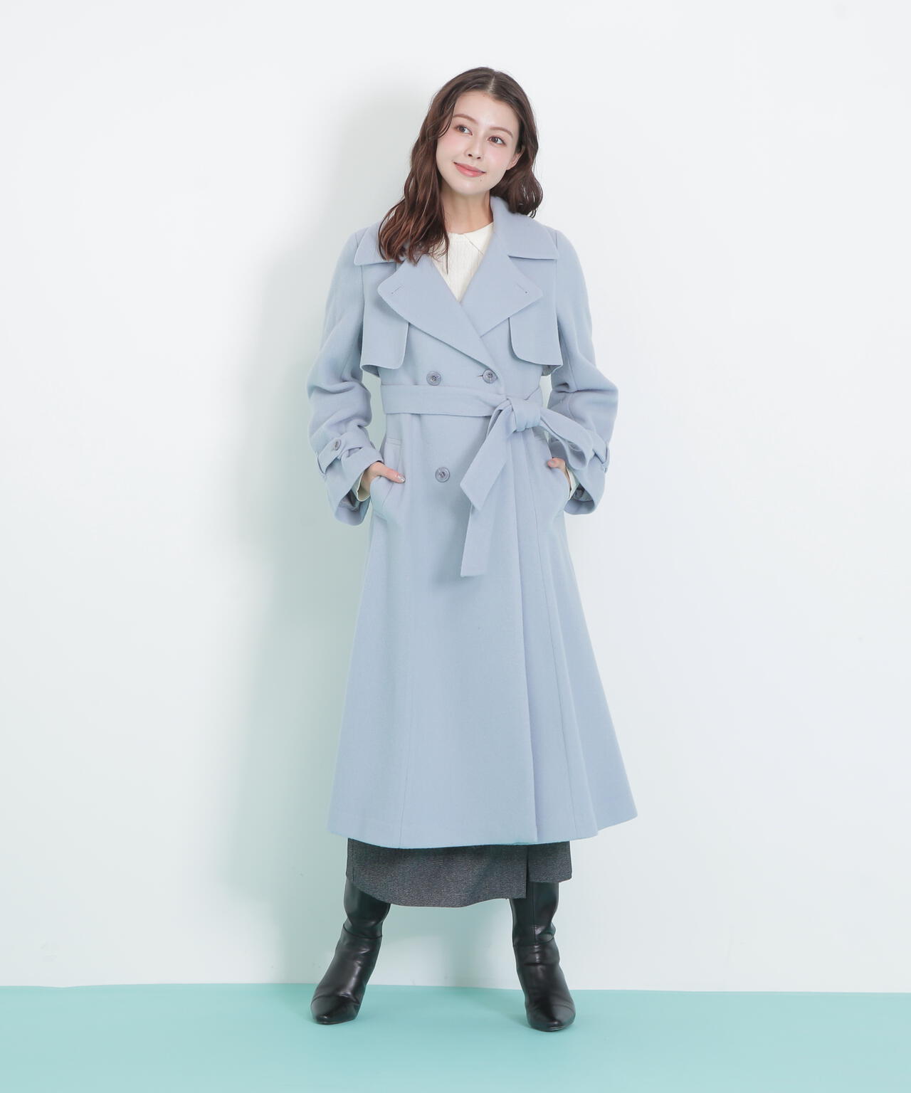 ウールレディトレンチコート