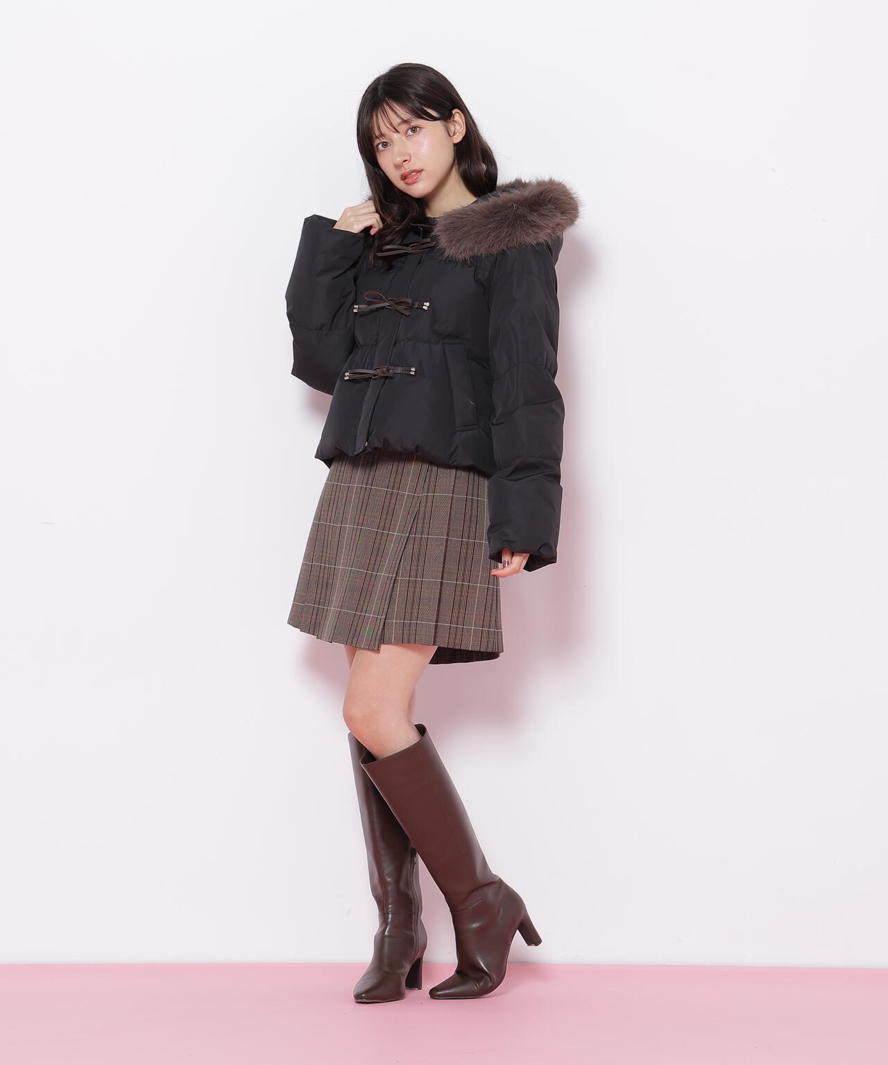 リボンダッフルダウン