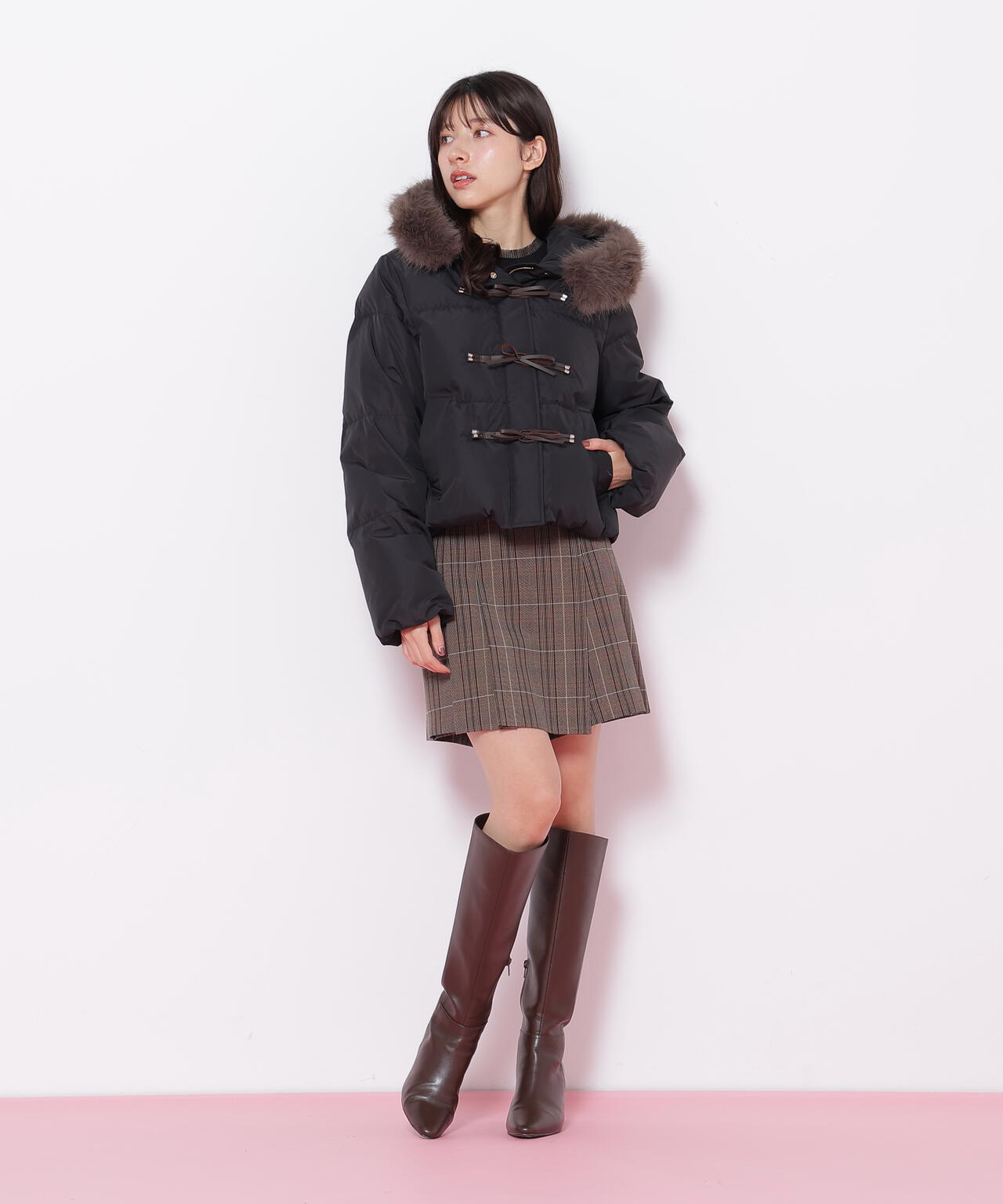 リボンダッフルダウン