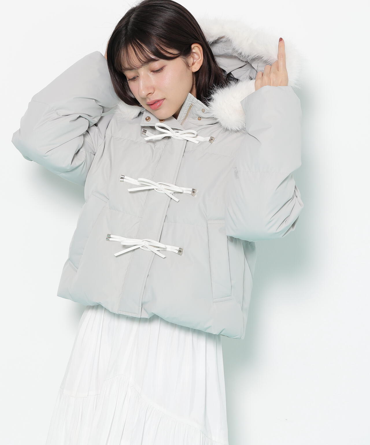 jill by jillstuart リボンダッフルダウン リボンダッフルダウン | JILL by JILL STUART（ジル バイ ジル