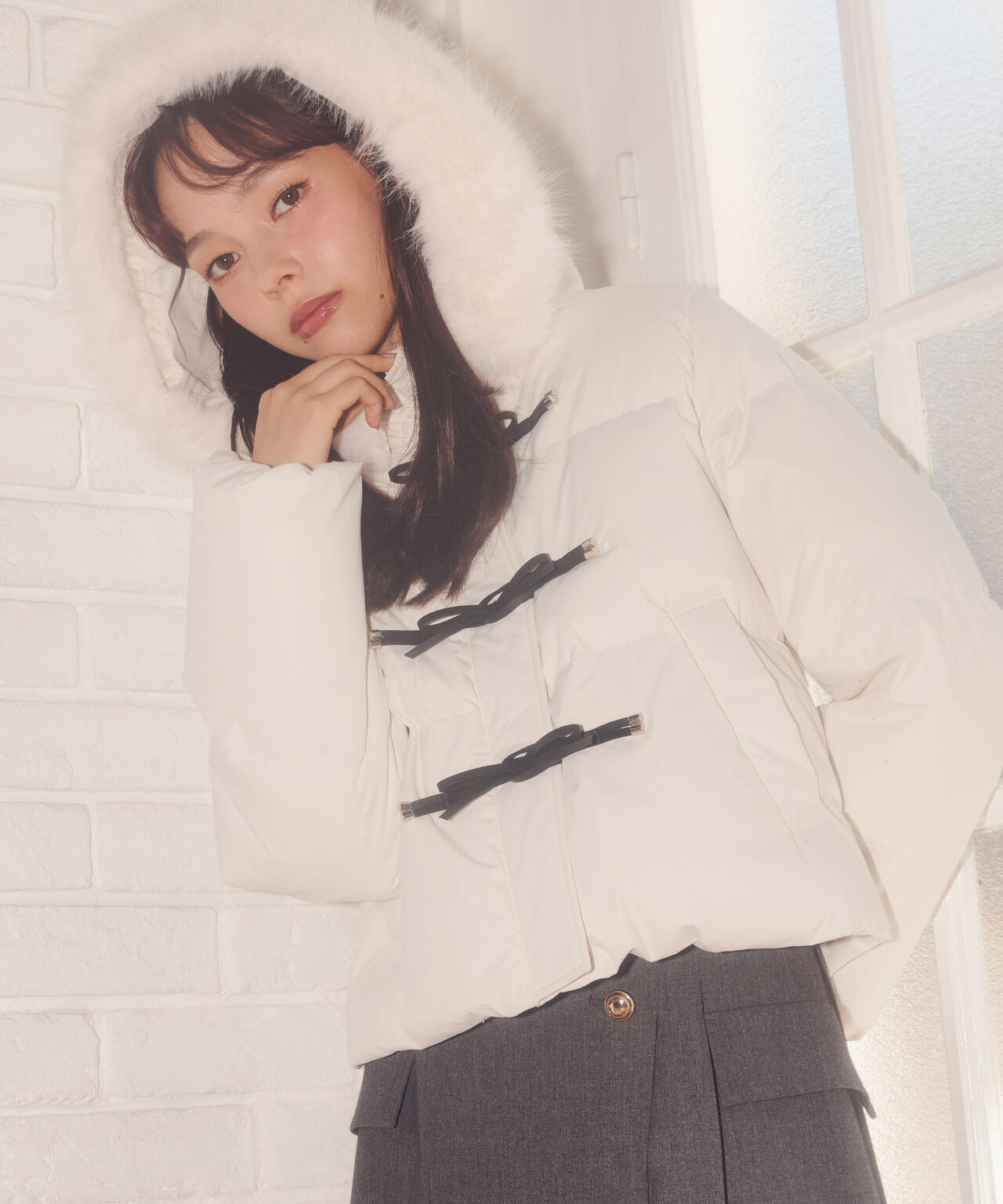 リボンダッフルダウン