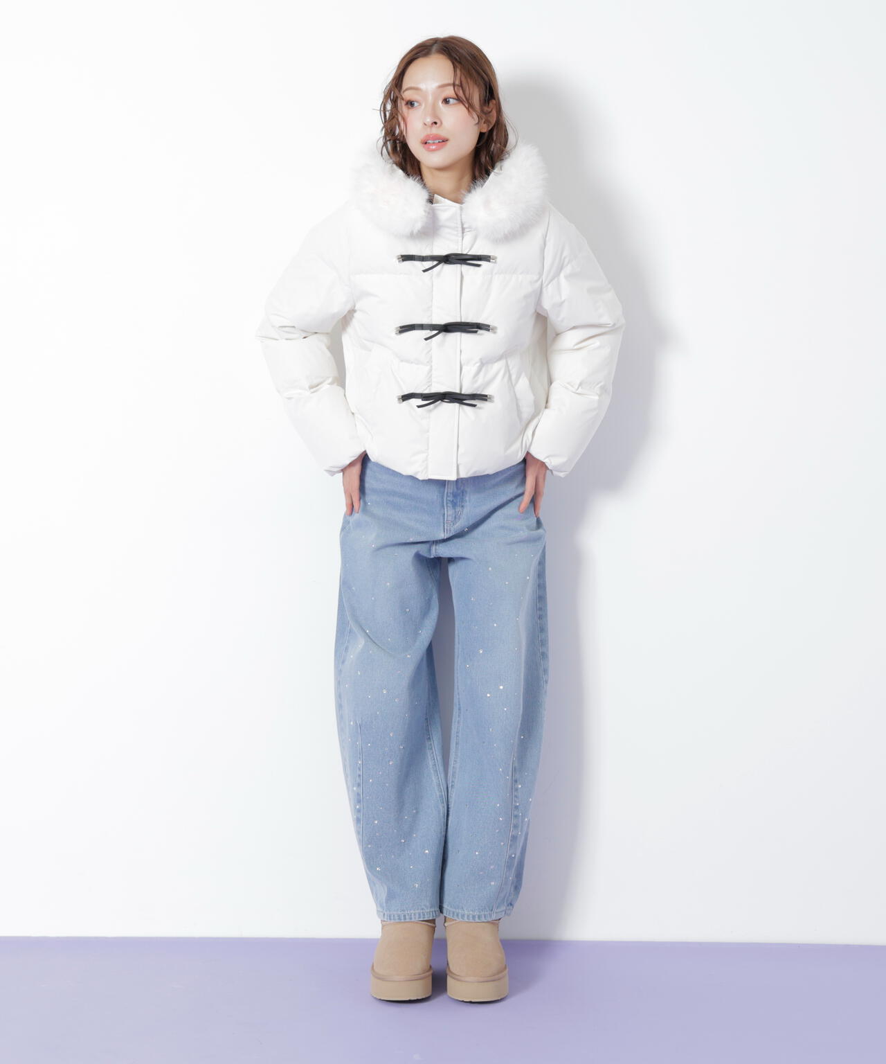 リボンダッフルダウン