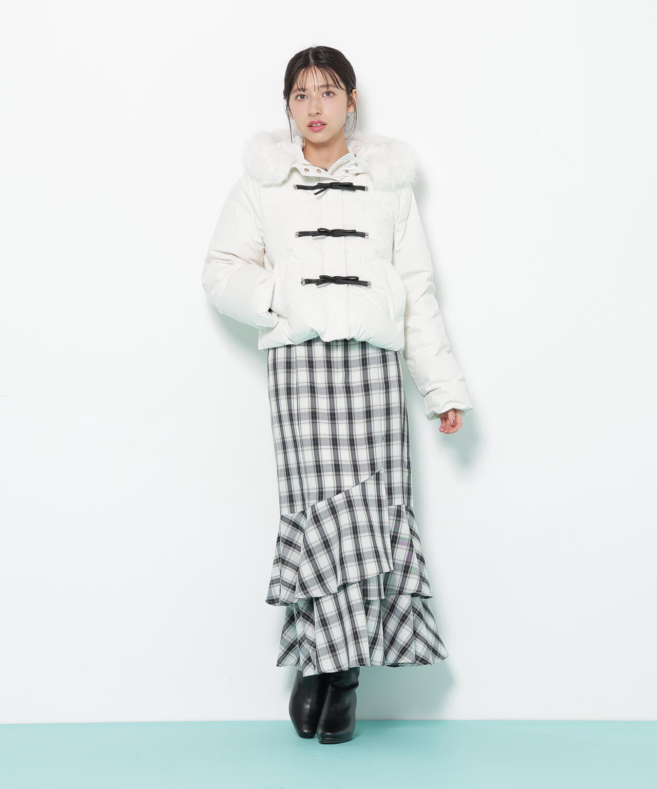 リボンダッフルダウン