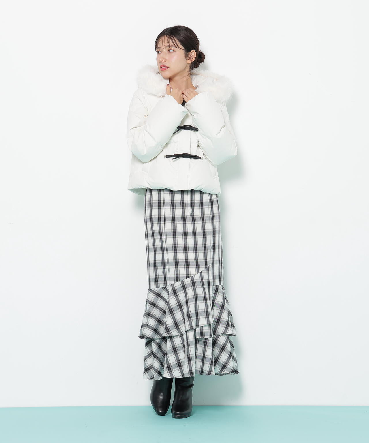 リボンダッフルダウン