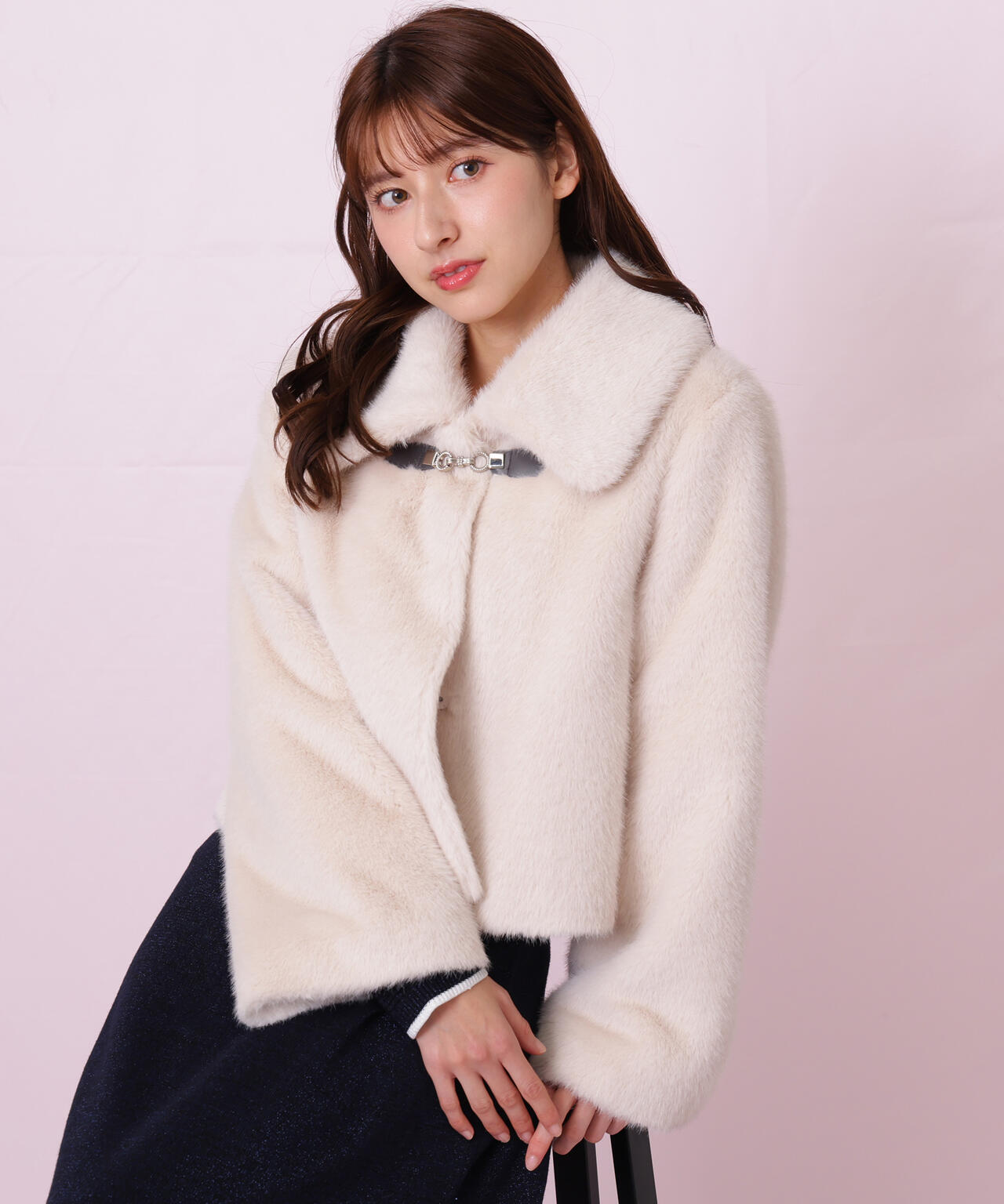 フェイクファーショートジャケット