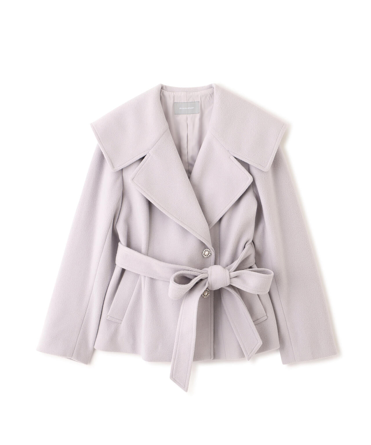 ビジュー釦ビッグカラーショートコート | JILL by JILL STUART