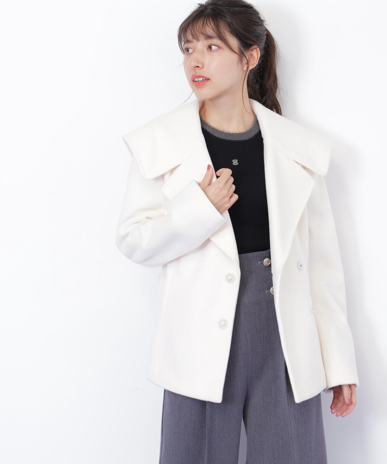 美品cygne シーニュビックカラーショートコート オーバーPコート Emii｜Cygne(シーニュ) 公式サイト