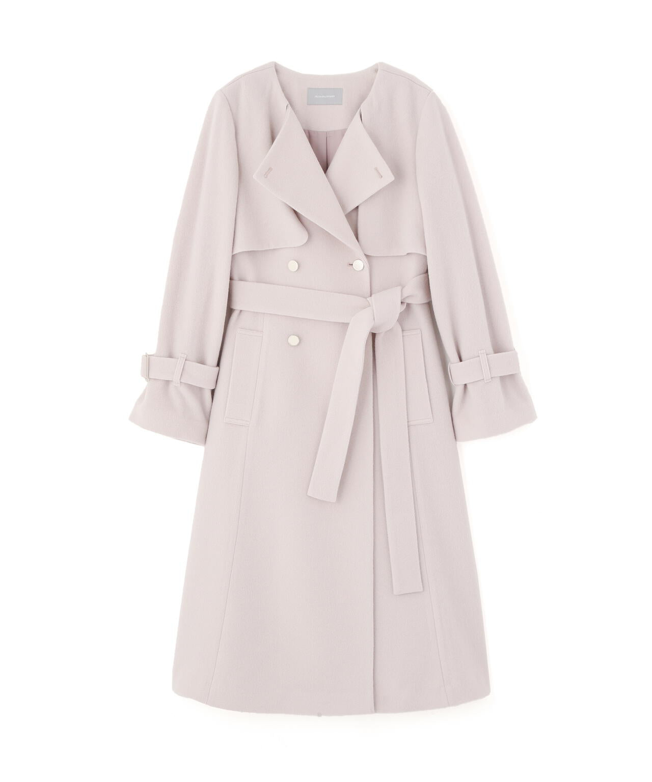 ノーカラードレストレンチコート