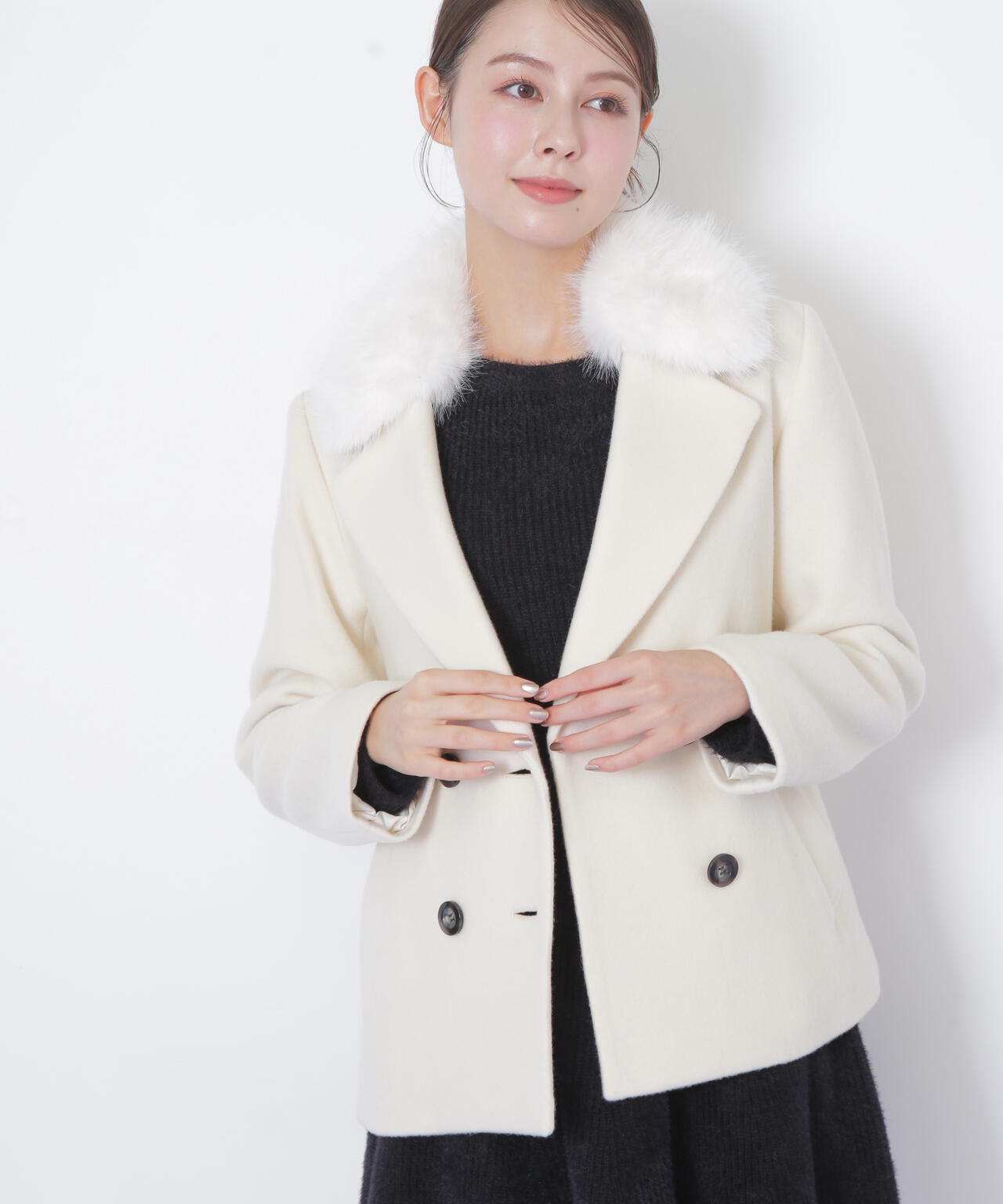 フェイクファー衿付ジャケット | JILL by JILL STUART（ジル バイ ジル