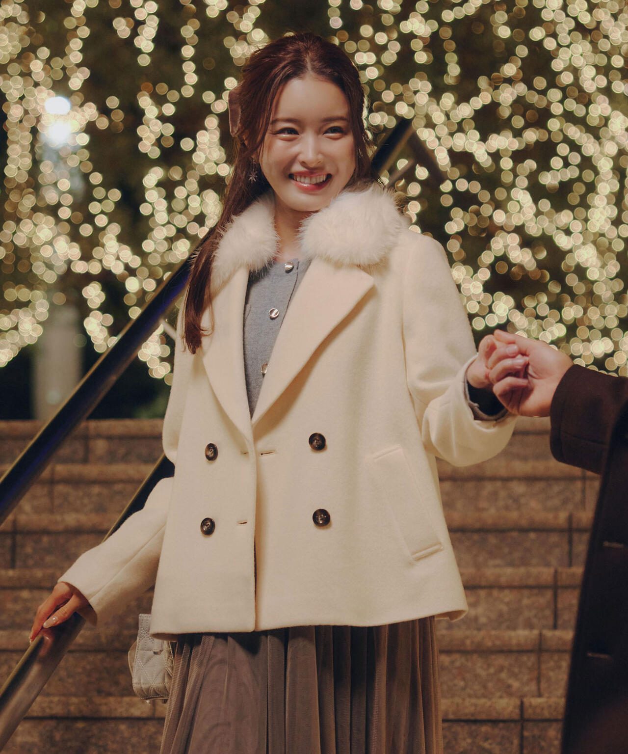 ジルスチュアート ビジュー ファー付き コート Mサイズ ジル