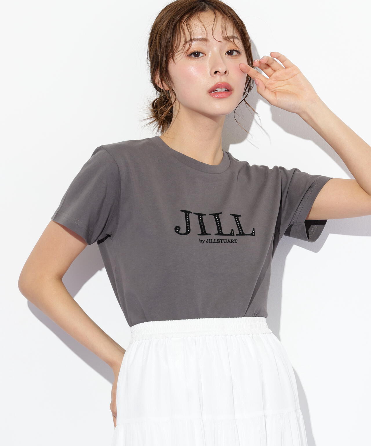 定価3万円＊ジルスチュアート＊トップス フロッキーロゴTシャツ | JILL by JILL STUART（ジル バイ ジル