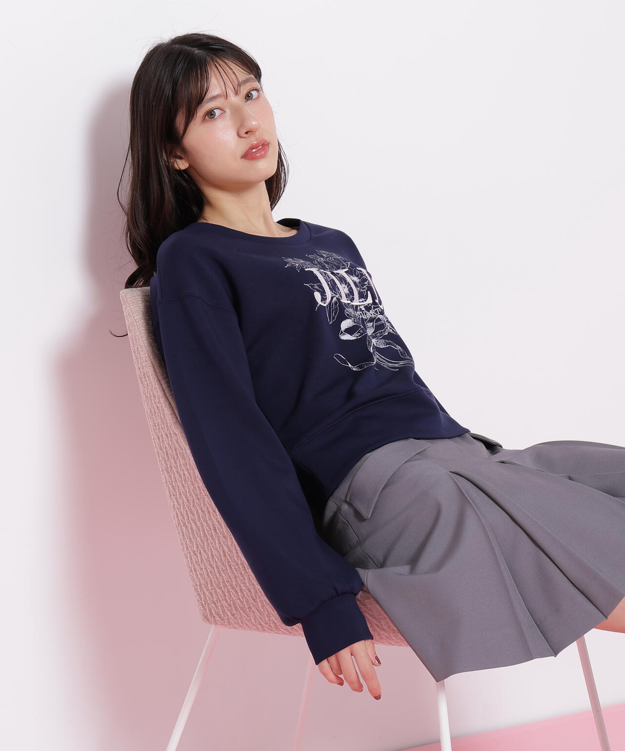 リボンブーケロゴ刺繍スウェット | JILL by JILL STUART（ジル バイ