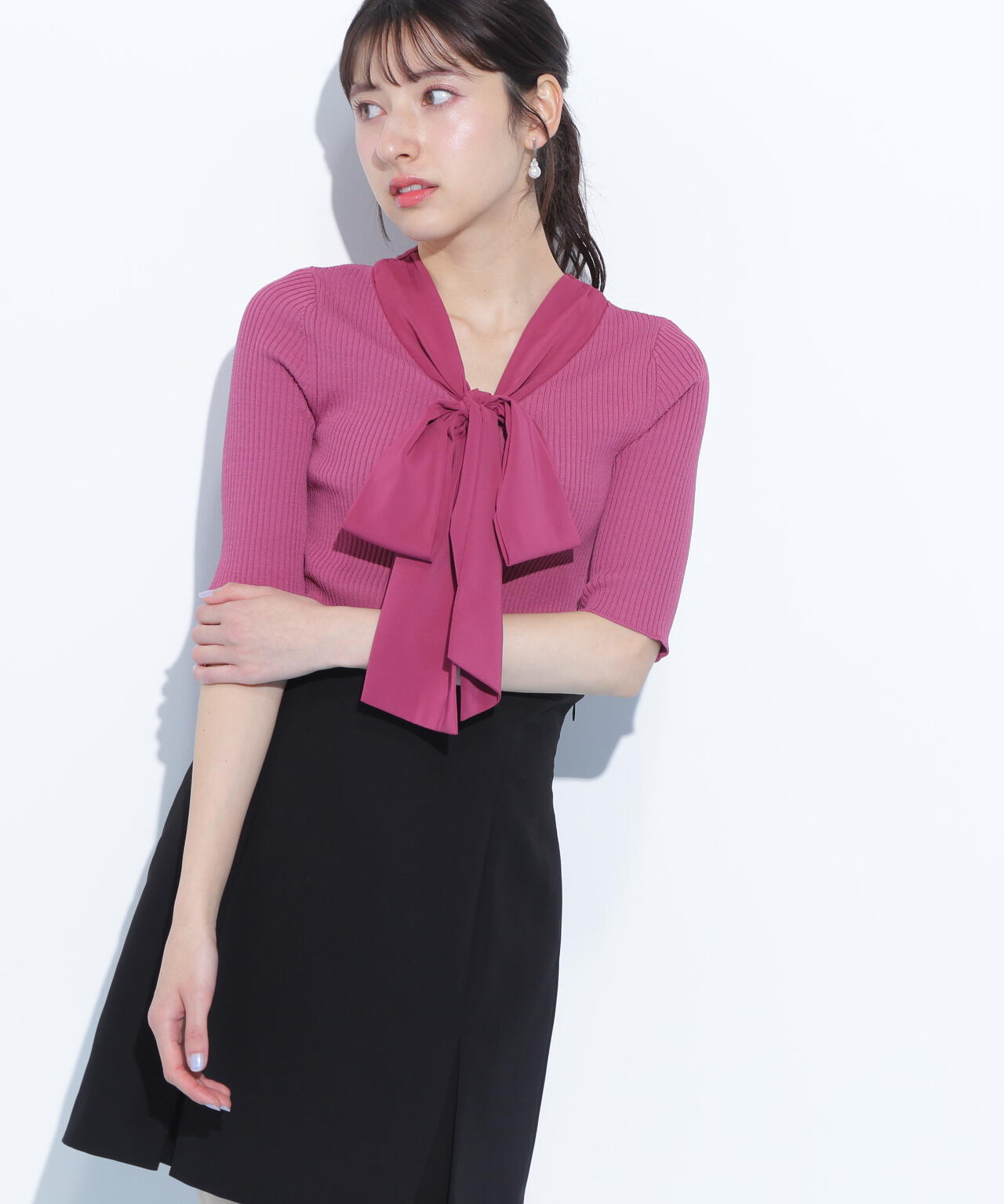 ボウタイリブニット ボウタイリブニット | JILL by JILL STUART（ジル バイ ジル