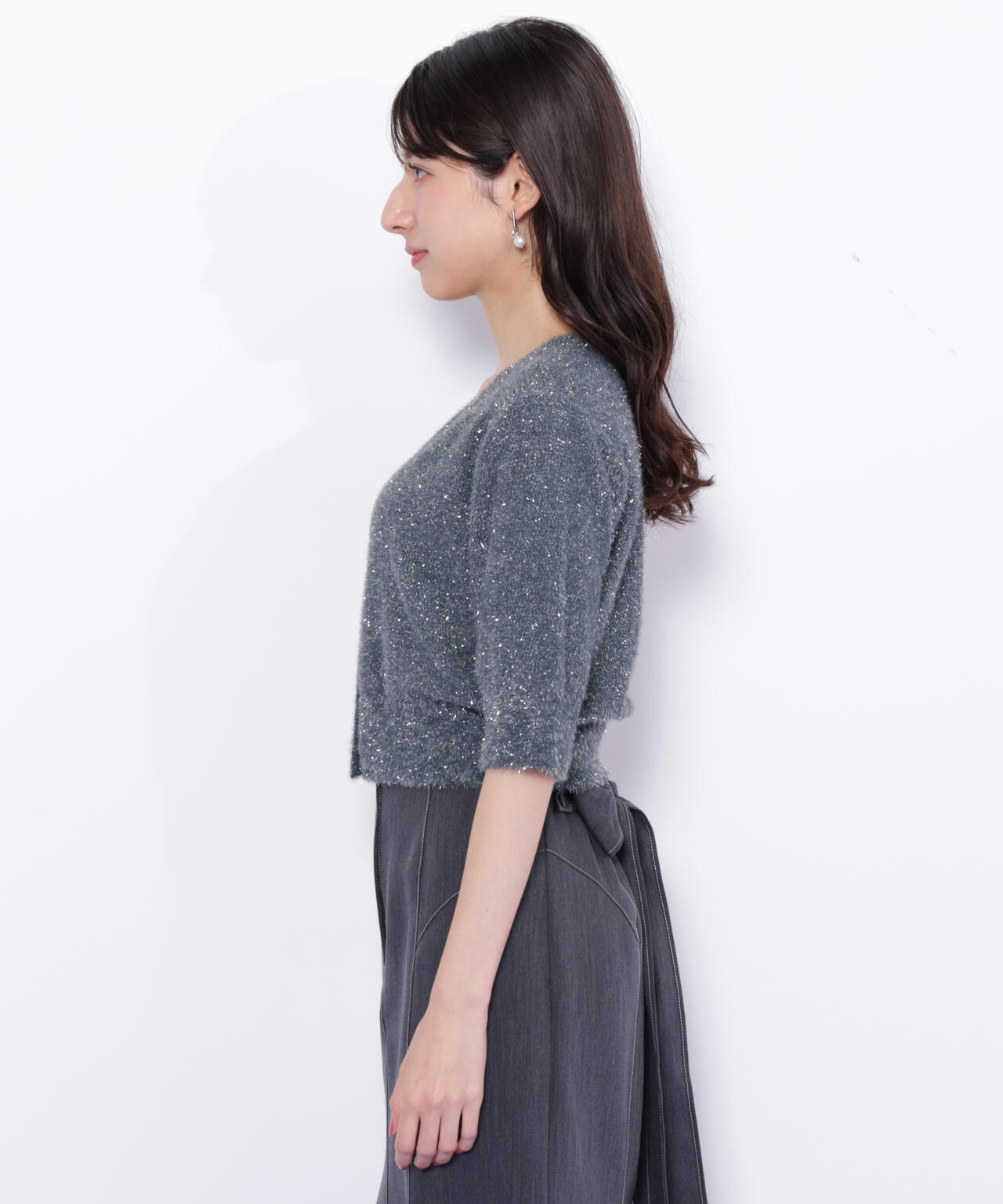 ラメフェザー半袖カーディガン | JILL by JILL STUART（ジル バイ ジル