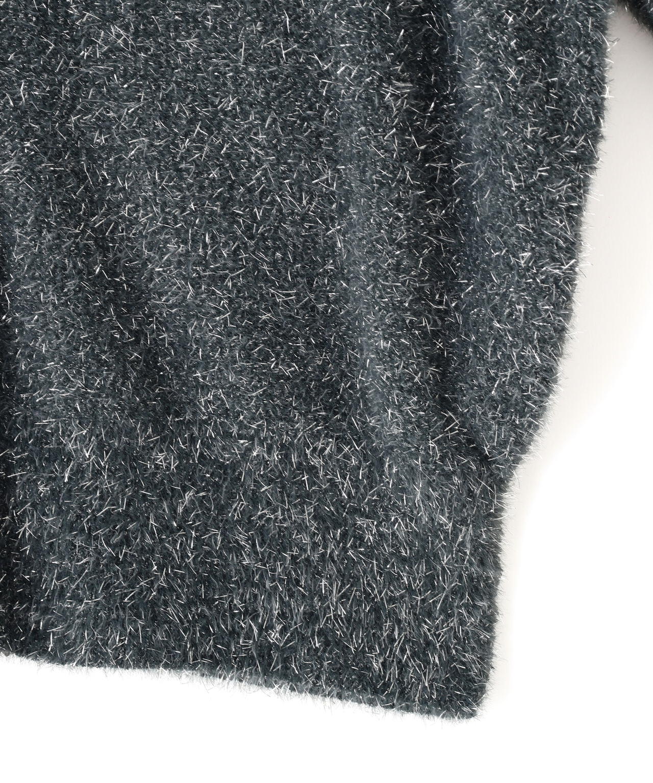 ラメフェザー半袖カーディガン