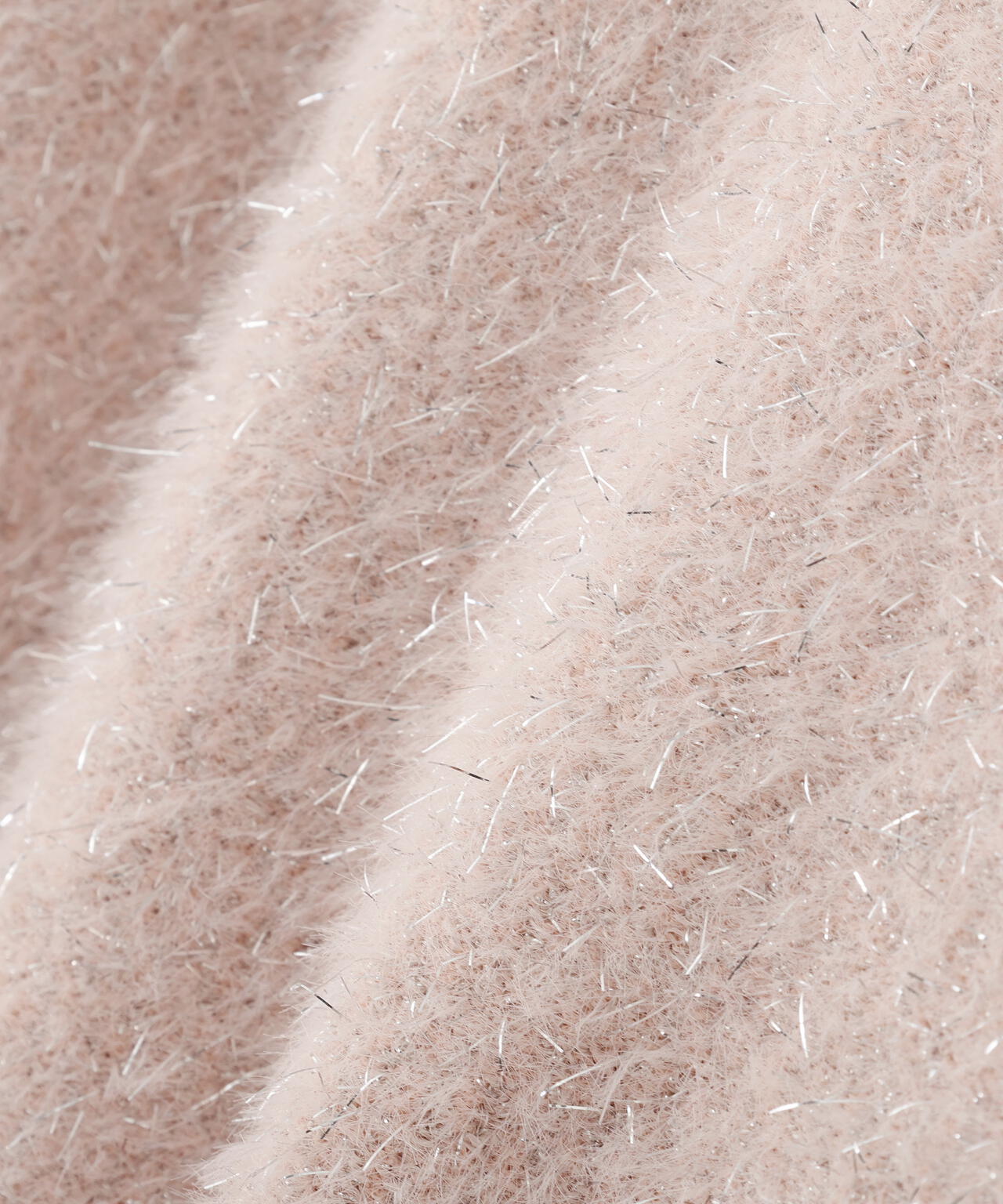 ラメフェザー半袖カーディガン