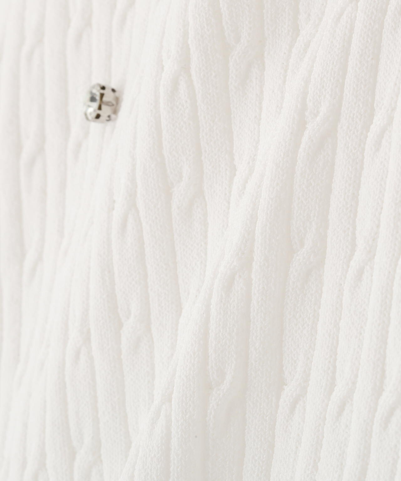 ミニケーブルハート刺繍ニット