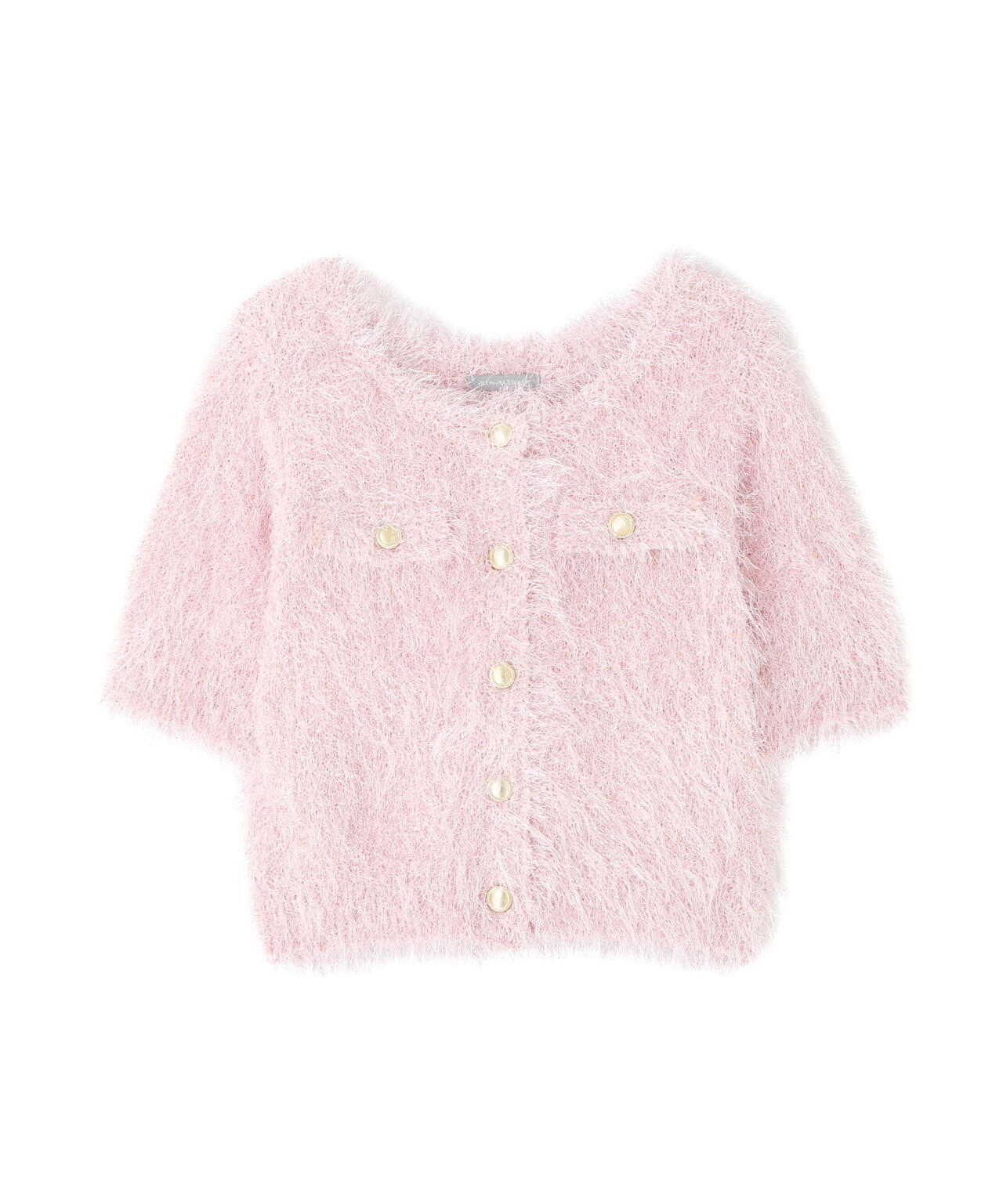 ラメフェザーニットジャケット