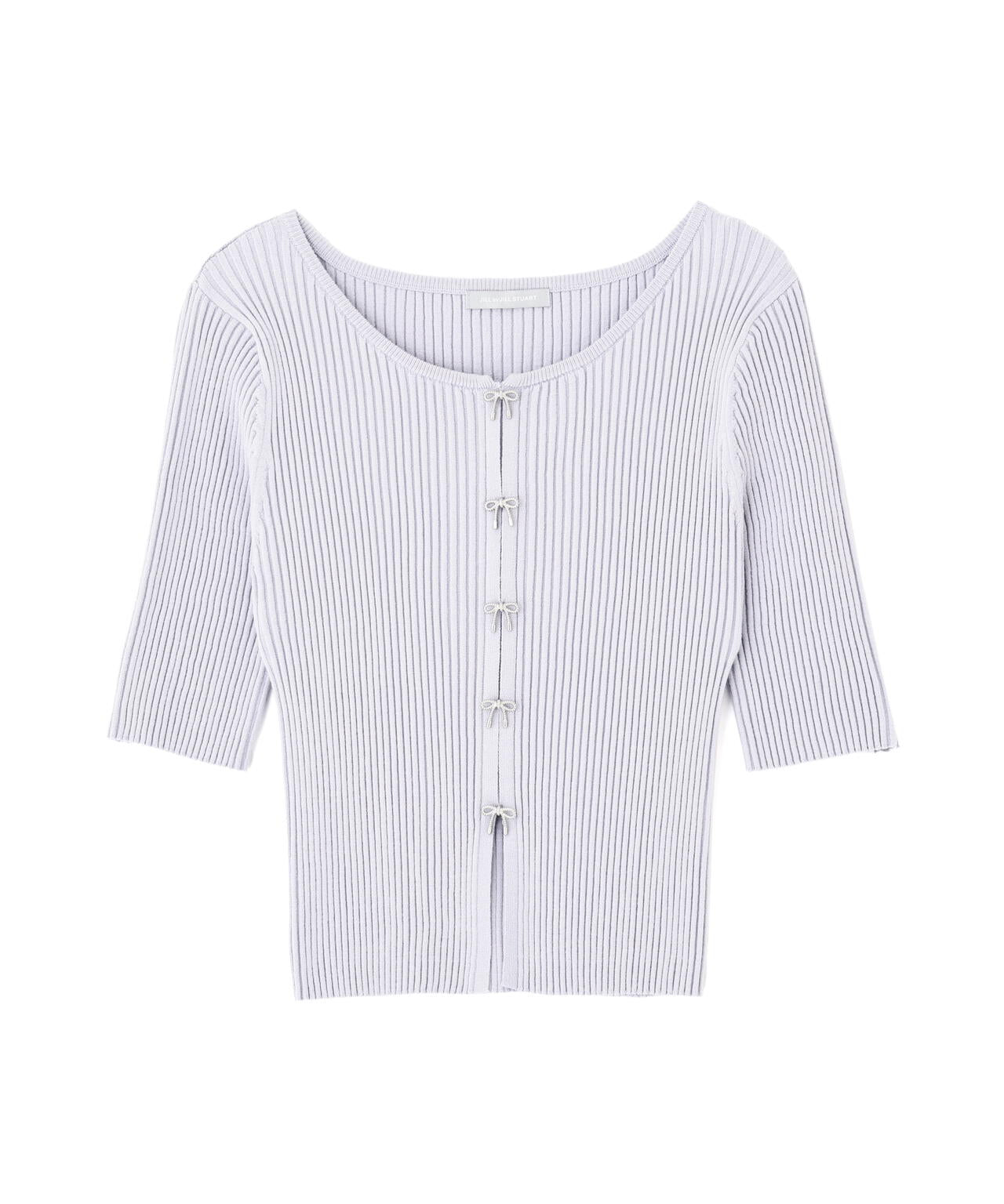 リボンビジューリブニット