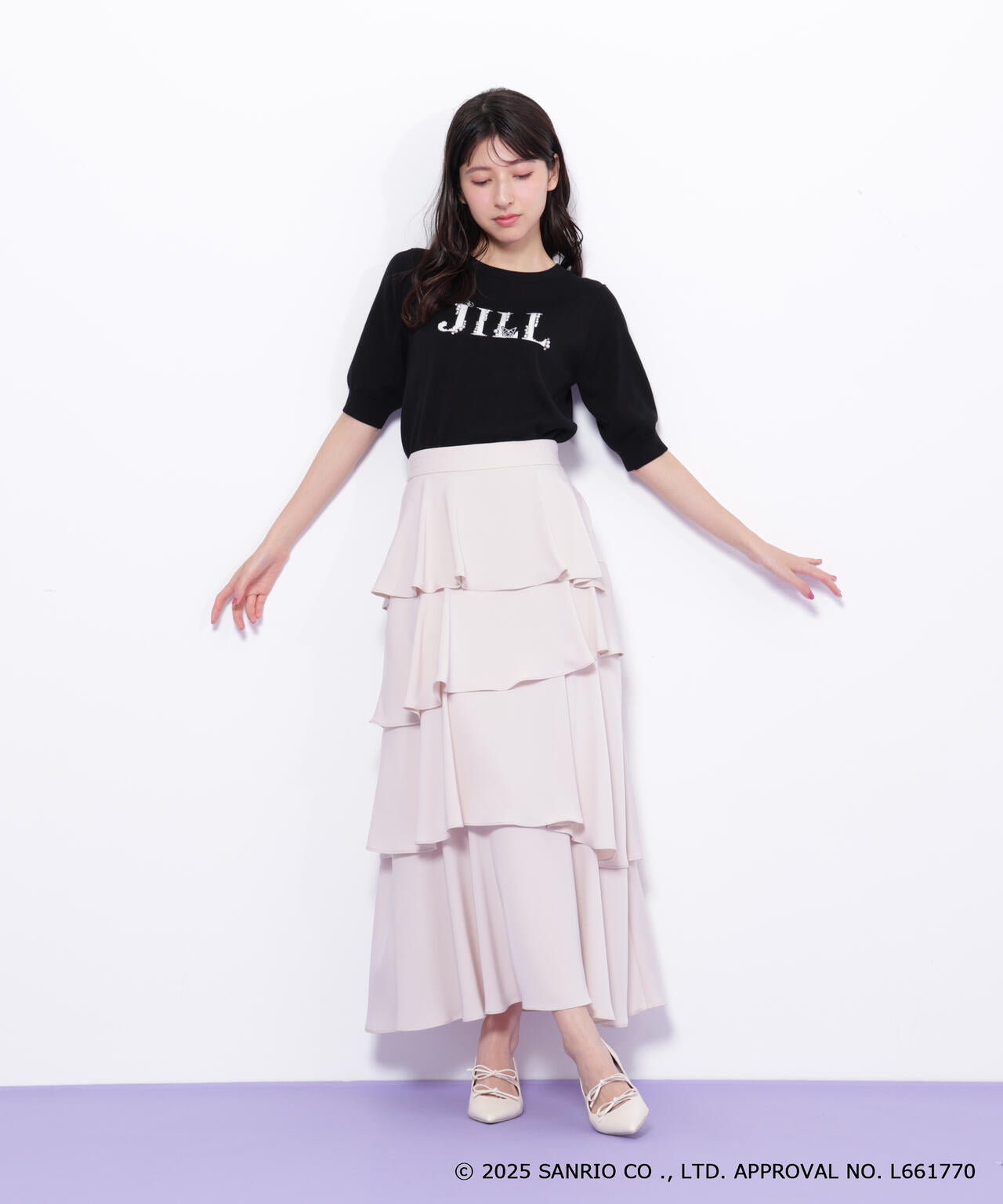 ＜マイメロディ＆クロミコラボ＞ロゴジャガードニット