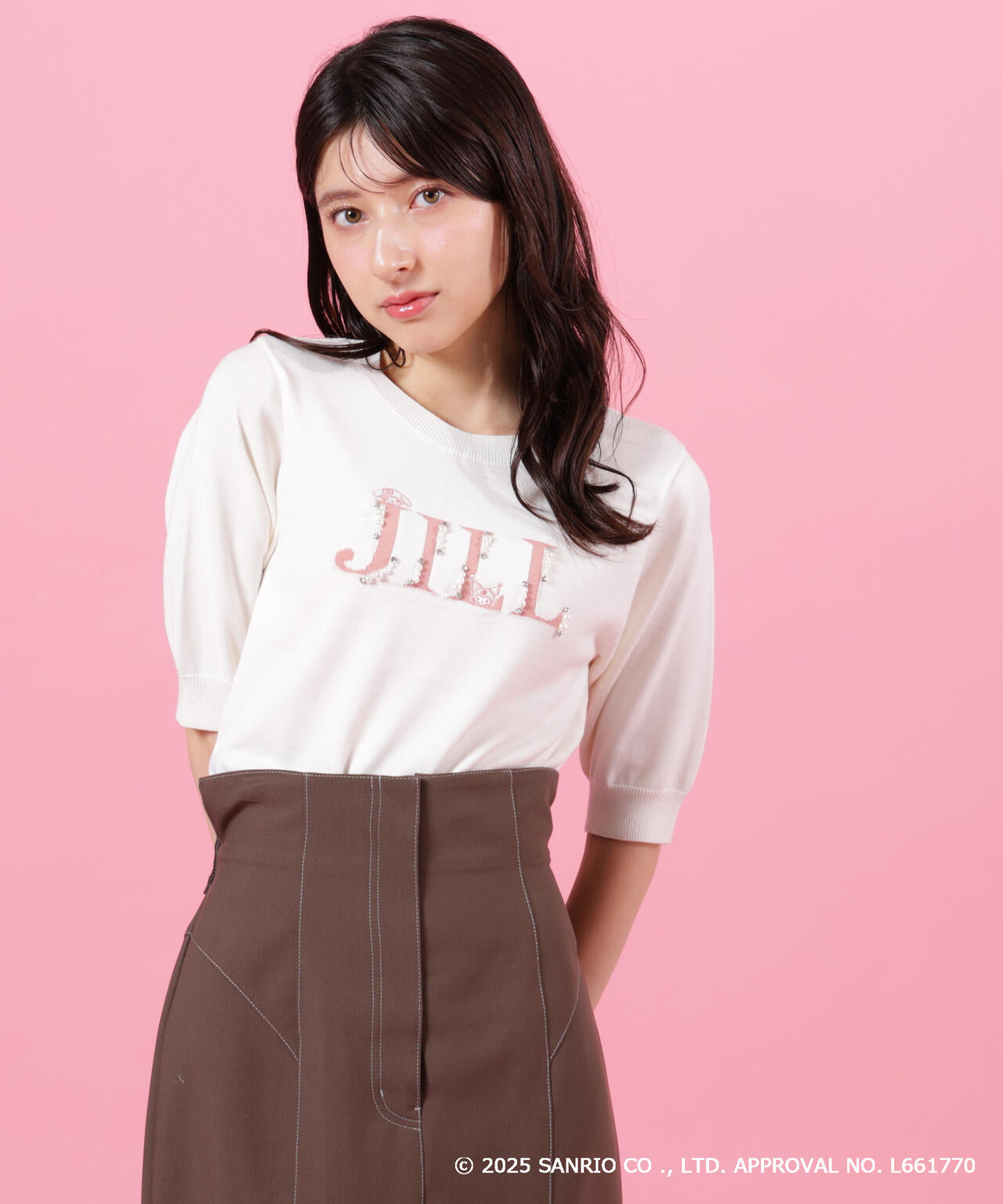 マイメロディ＆クロミコラボ＞ロゴジャガードニット | JILL by