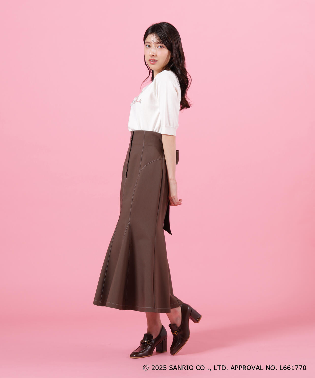 ＜マイメロディ＆クロミコラボ＞ロゴジャガードニット