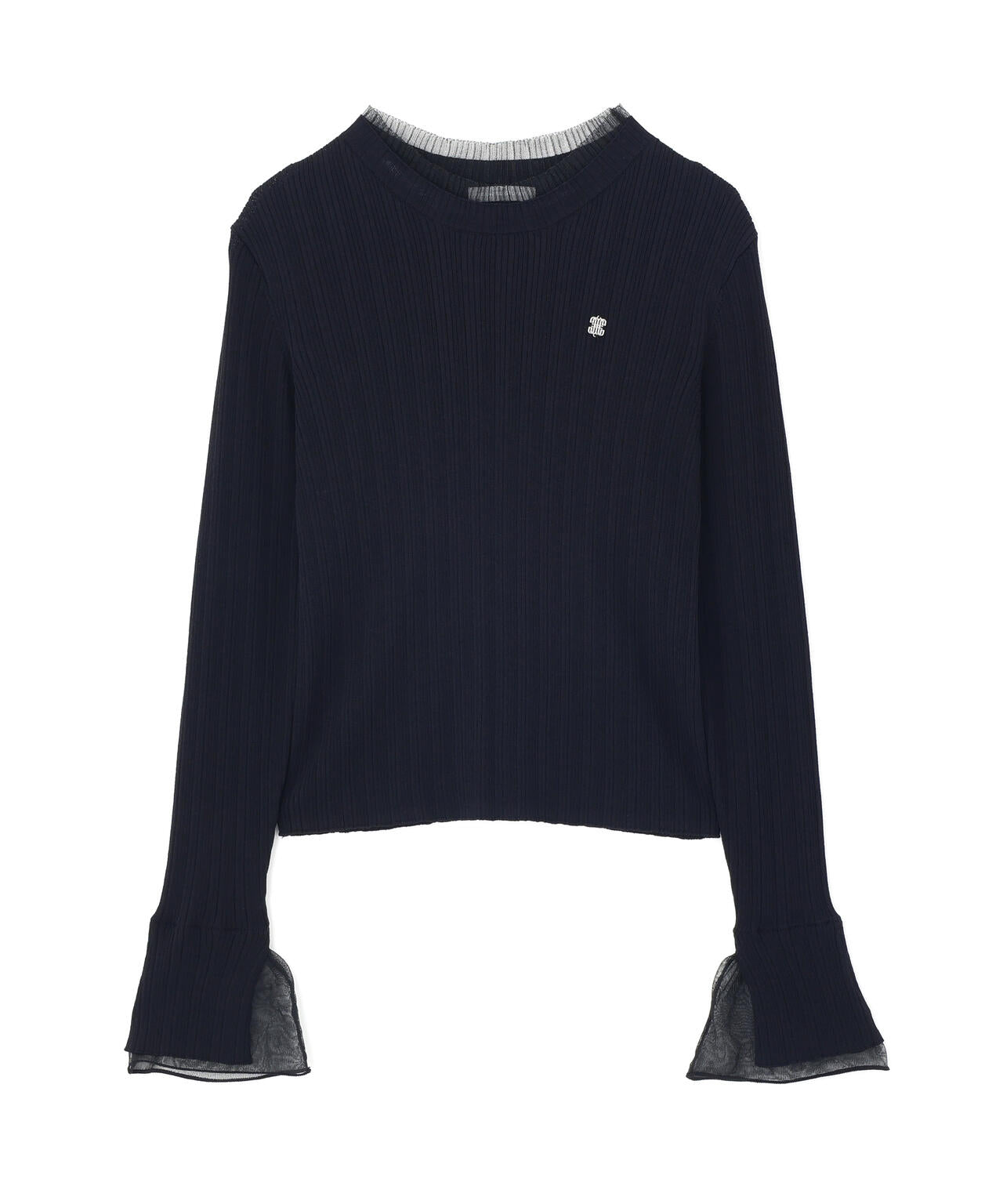 シアーフリルニット