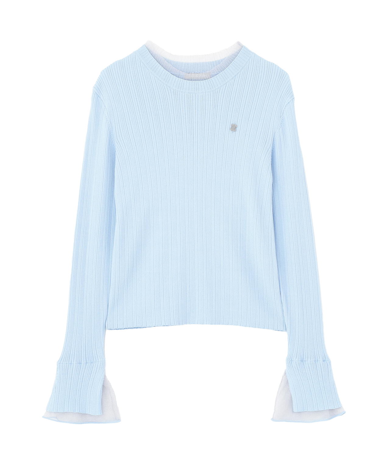 シアーフリルニット