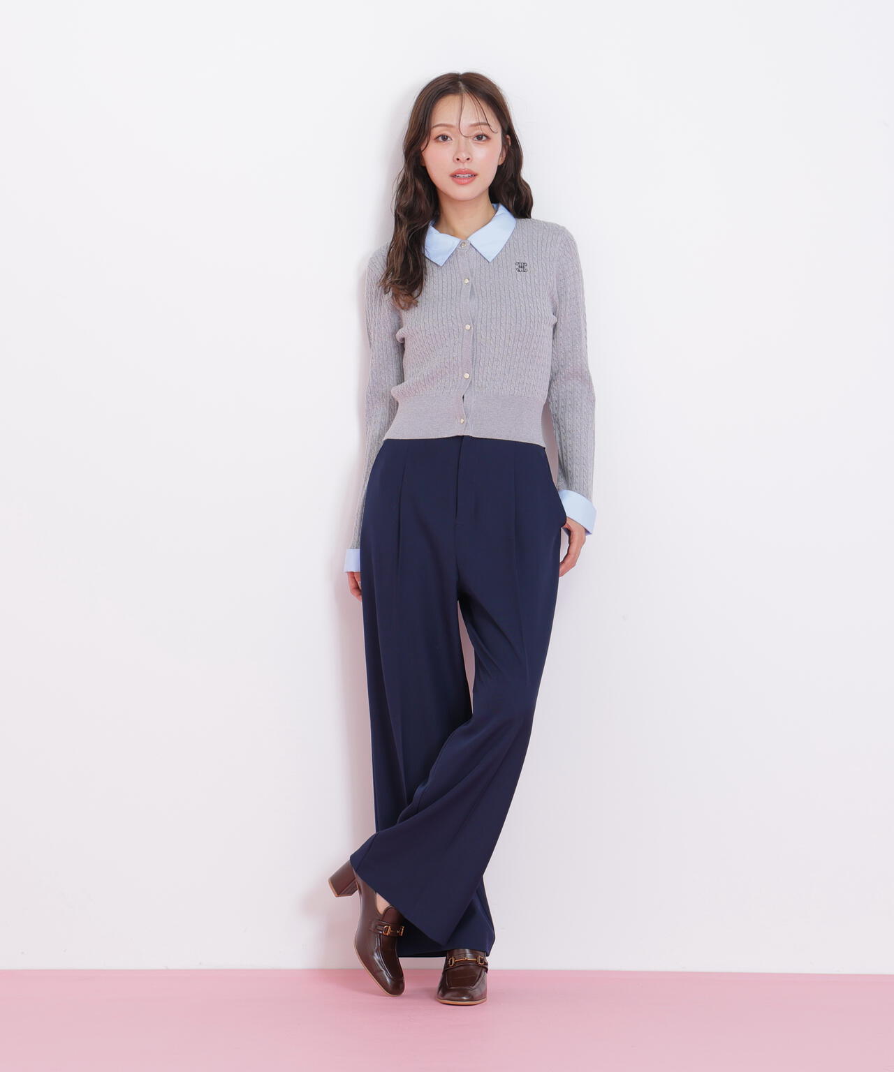 衿付きミニケーブルカーディガン | JILL by JILL STUART（ジル バイ