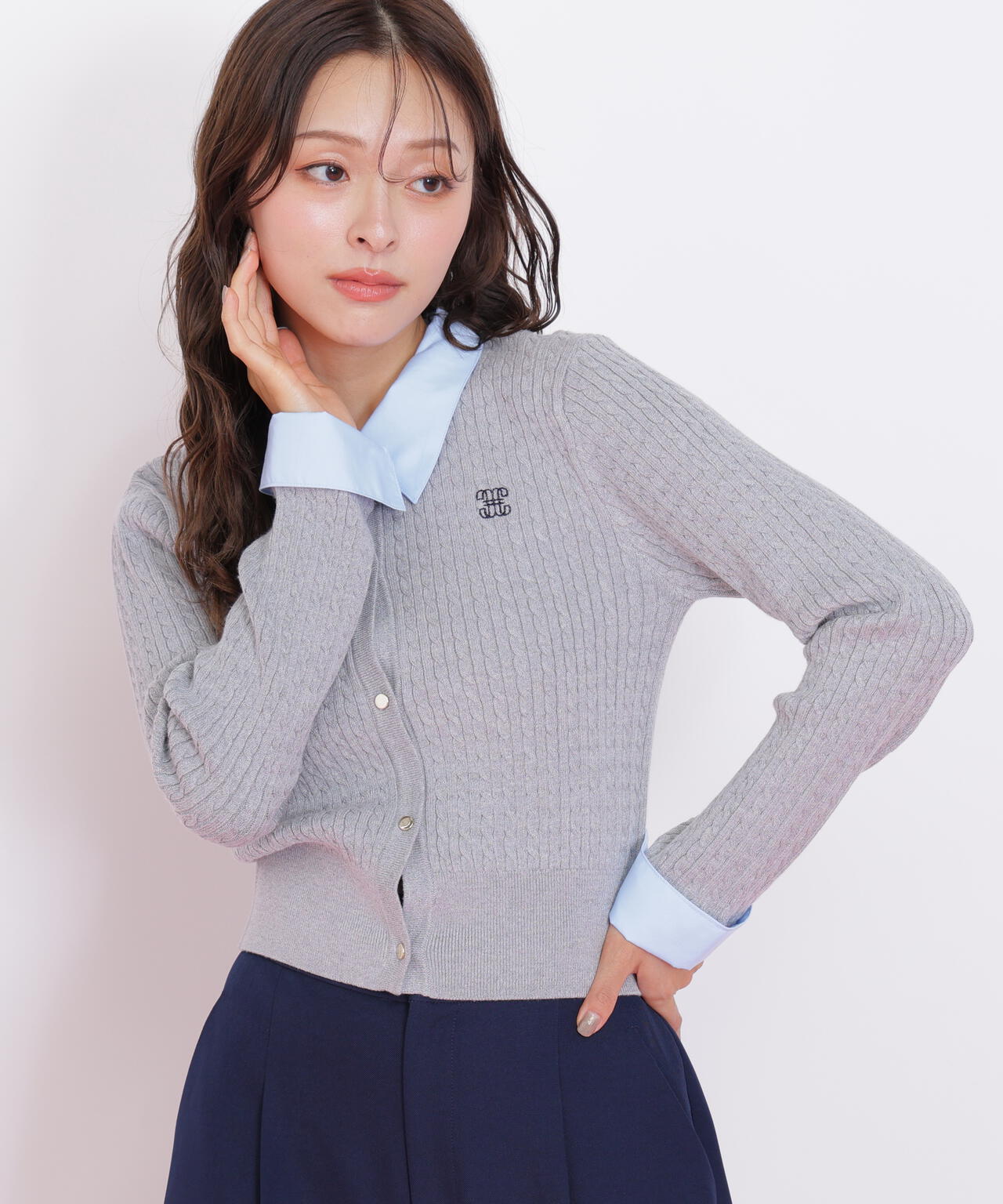 衿付きミニケーブルカーディガン | JILL by JILL STUART（ジル バイ