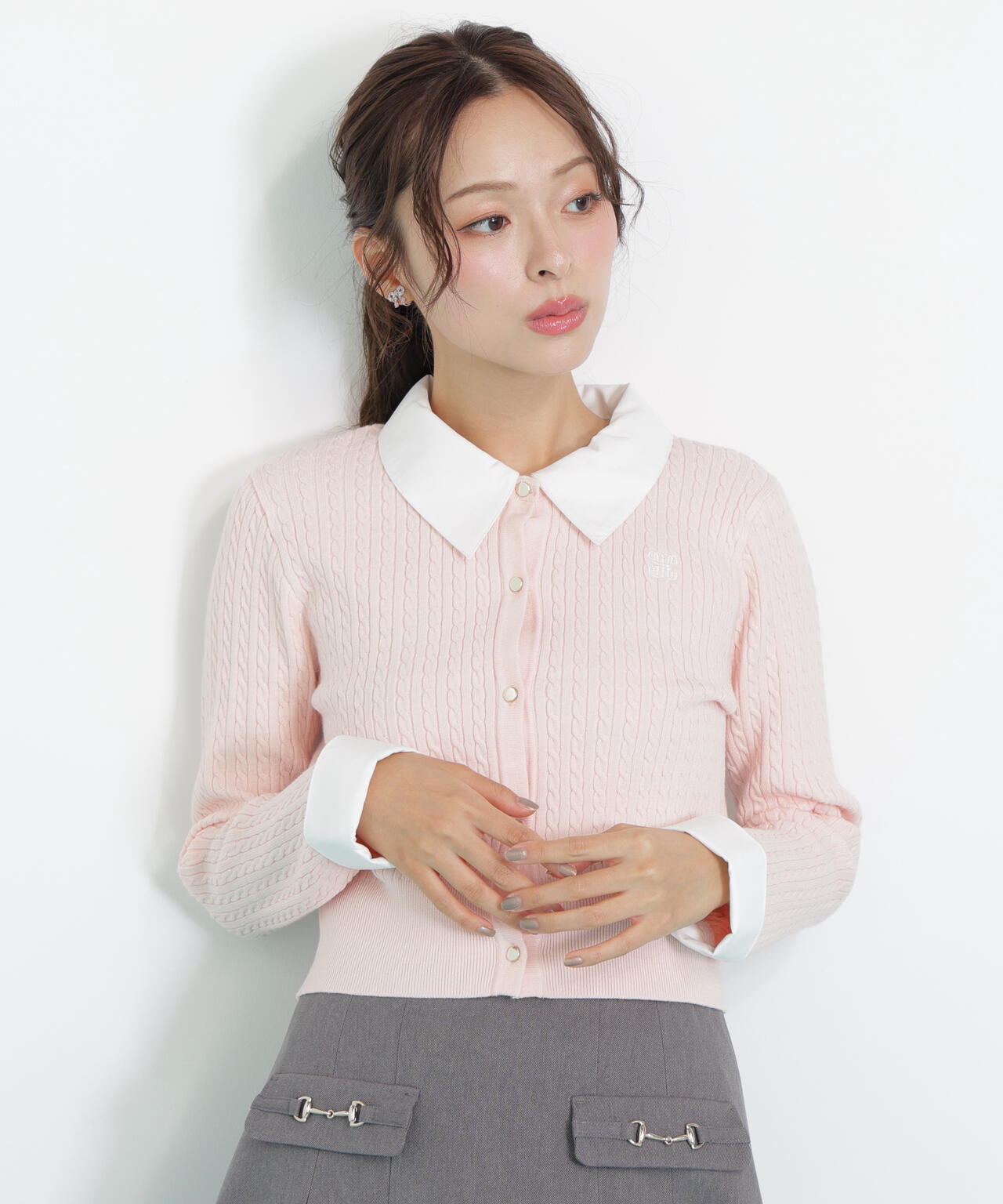 衿付きミニケーブルカーディガン | JILL by JILL STUART（ジル バイ