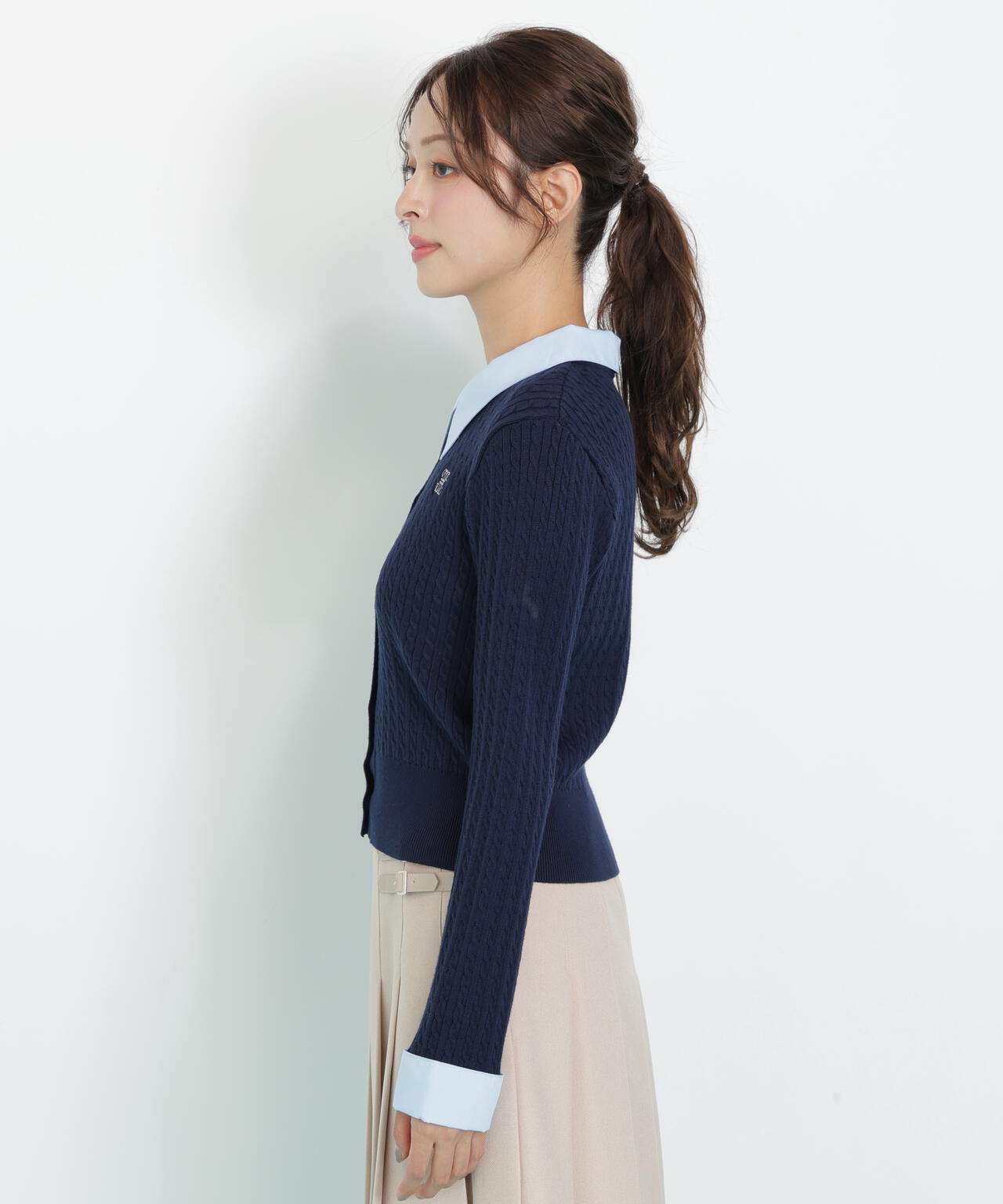 衿付きミニケーブルカーディガン | JILL by JILL STUART（ジル バイ