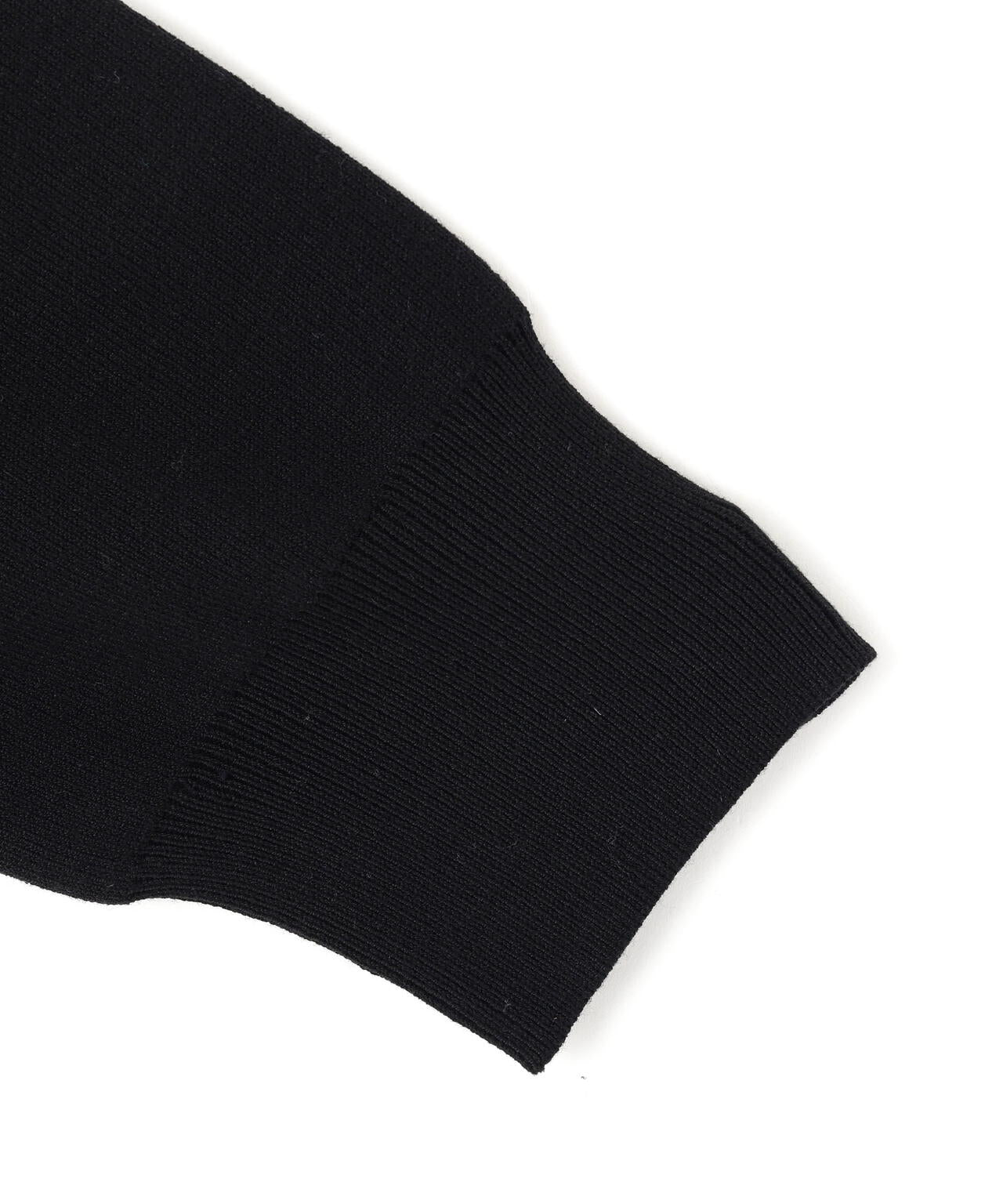 半袖ビッグカラーデザイン釦ニット