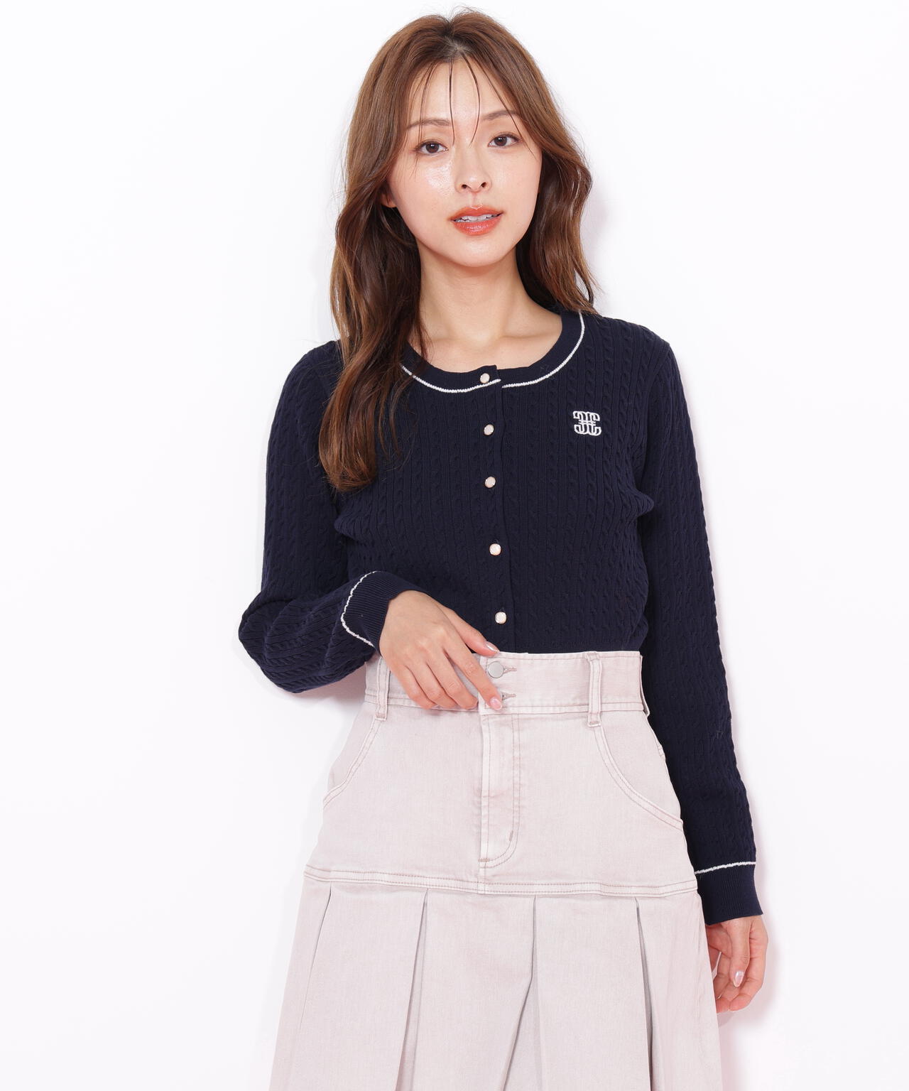 バリエーションミニケーブルカーディガン