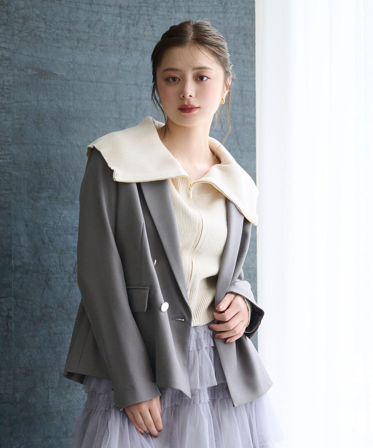 ビッグカラージップニット | JILL by JILL STUART（ジル バイ ジル