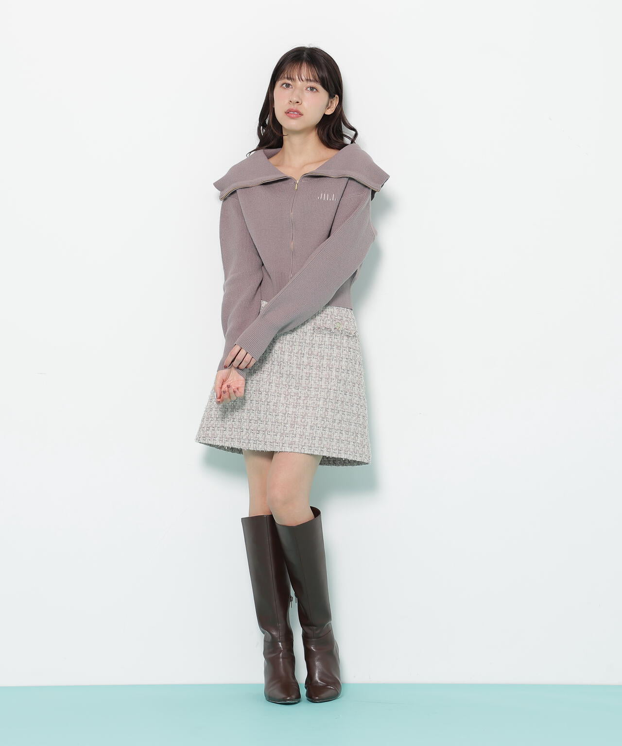 トップス Gail ビッグカラージップニット | JILL by JILL STUART（ジル バイ ジル