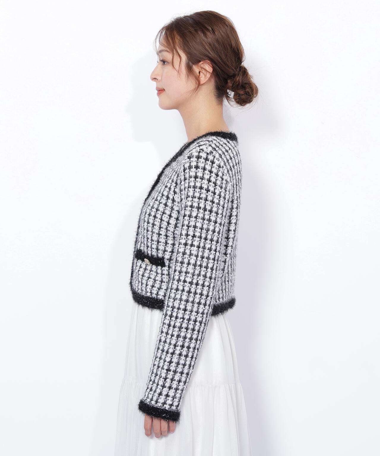 ファンシーツイードカーディガン