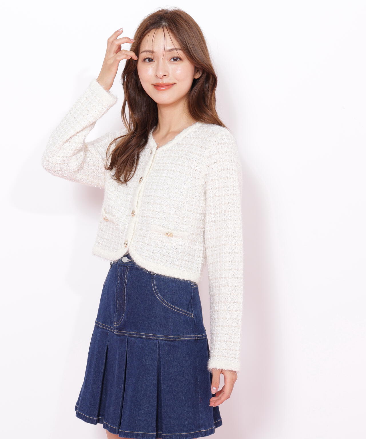 ファンシーツイードカーディガン