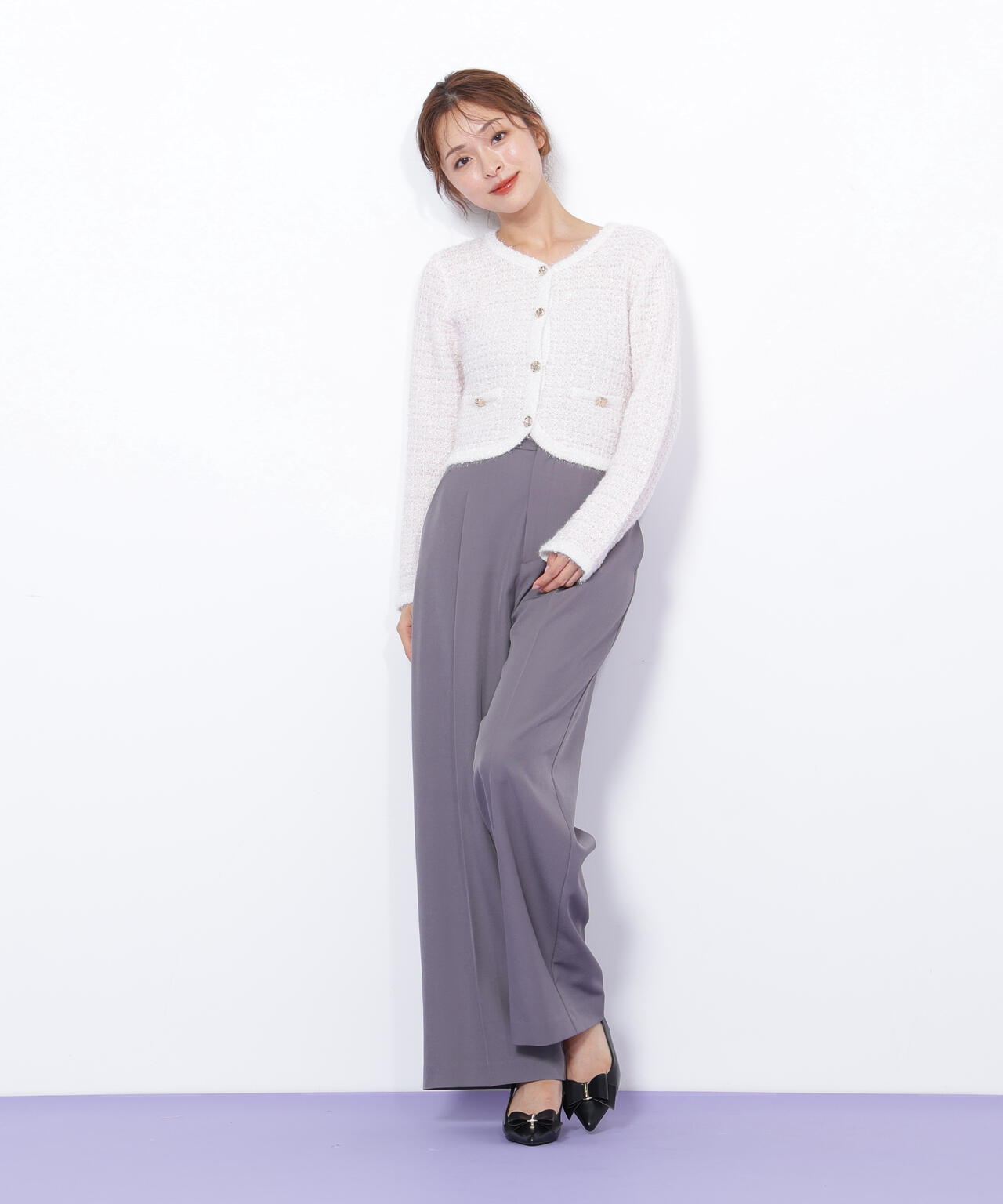 ファンシーツイードカーディガン