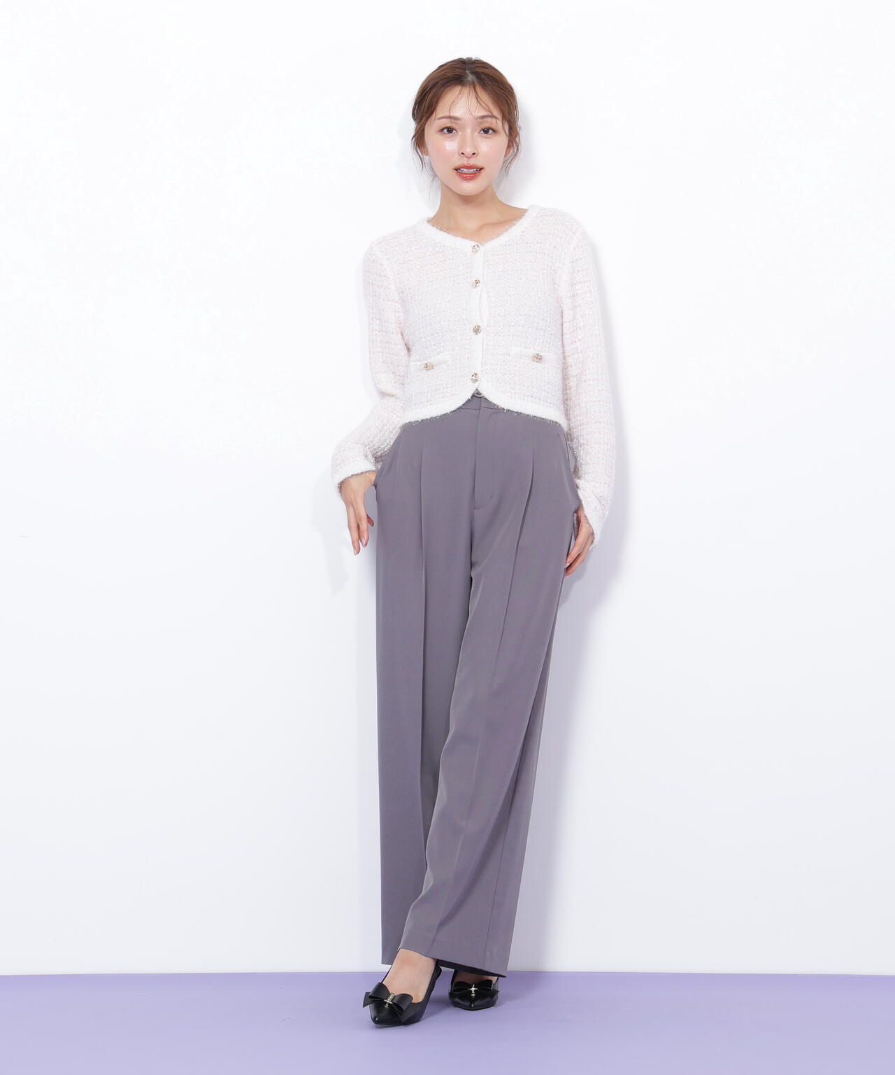 ファンシーツイードカーディガン