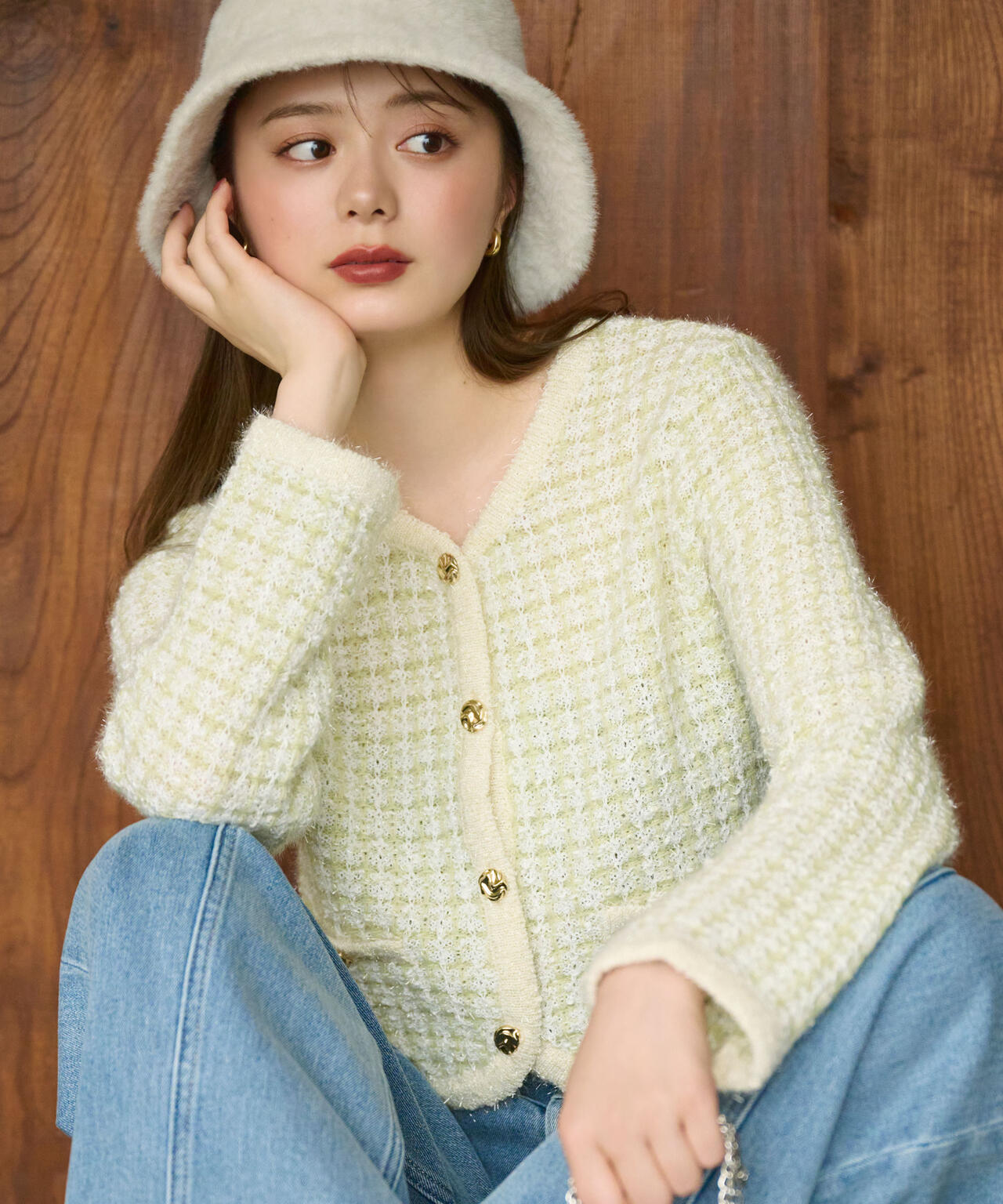 ファンシーツイードカーディガン