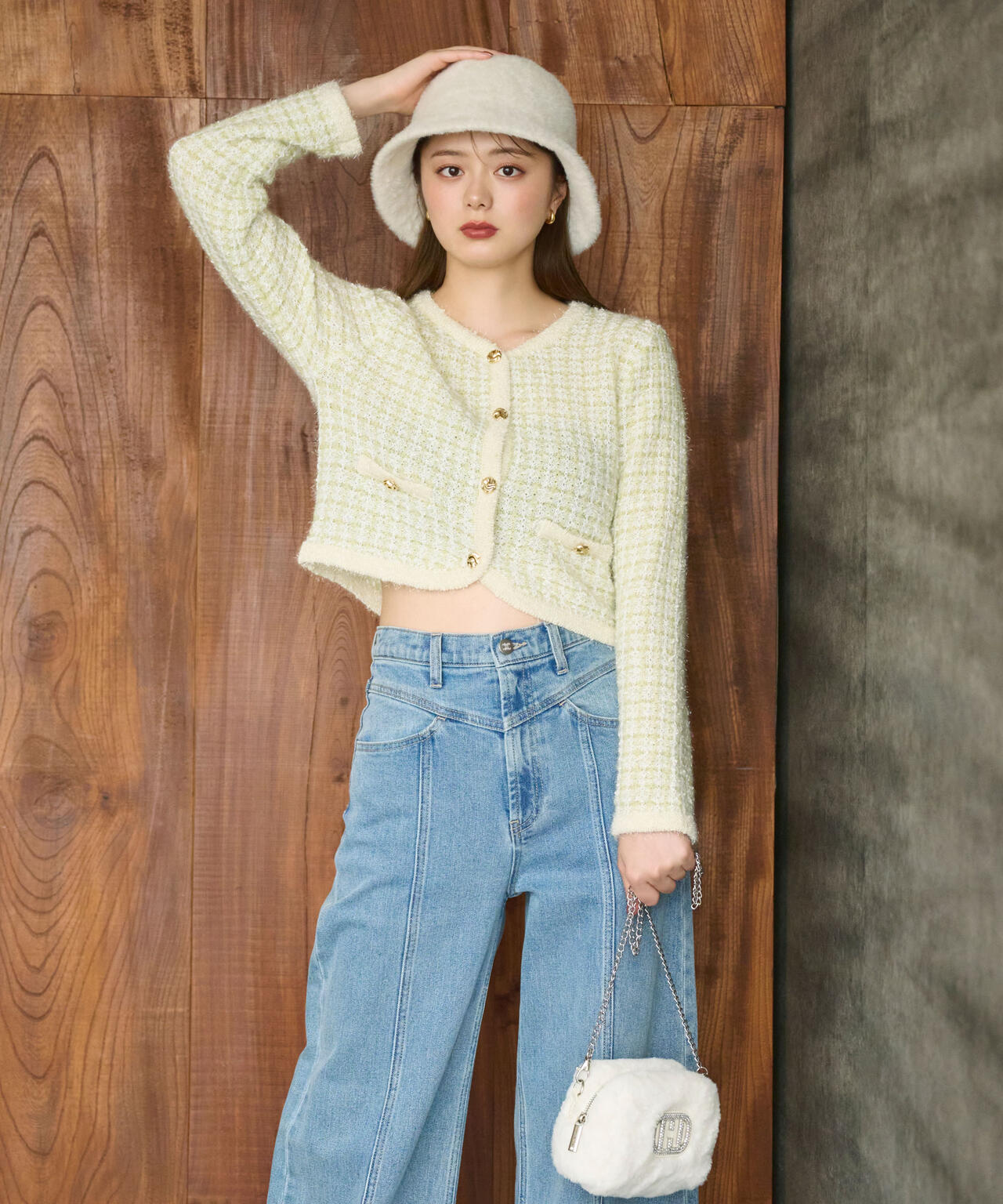 ファンシーツイードカーディガン